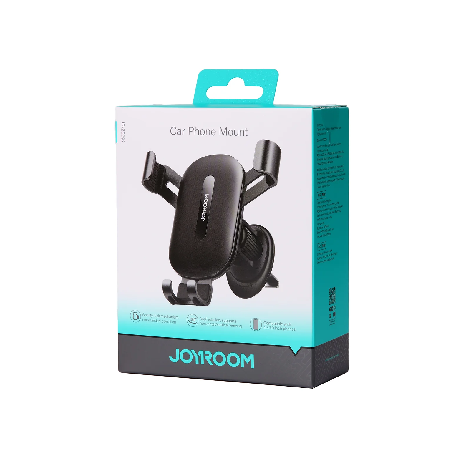 JR-ZS392 Car Phone Mount(Air Vent)-Black - Image 2