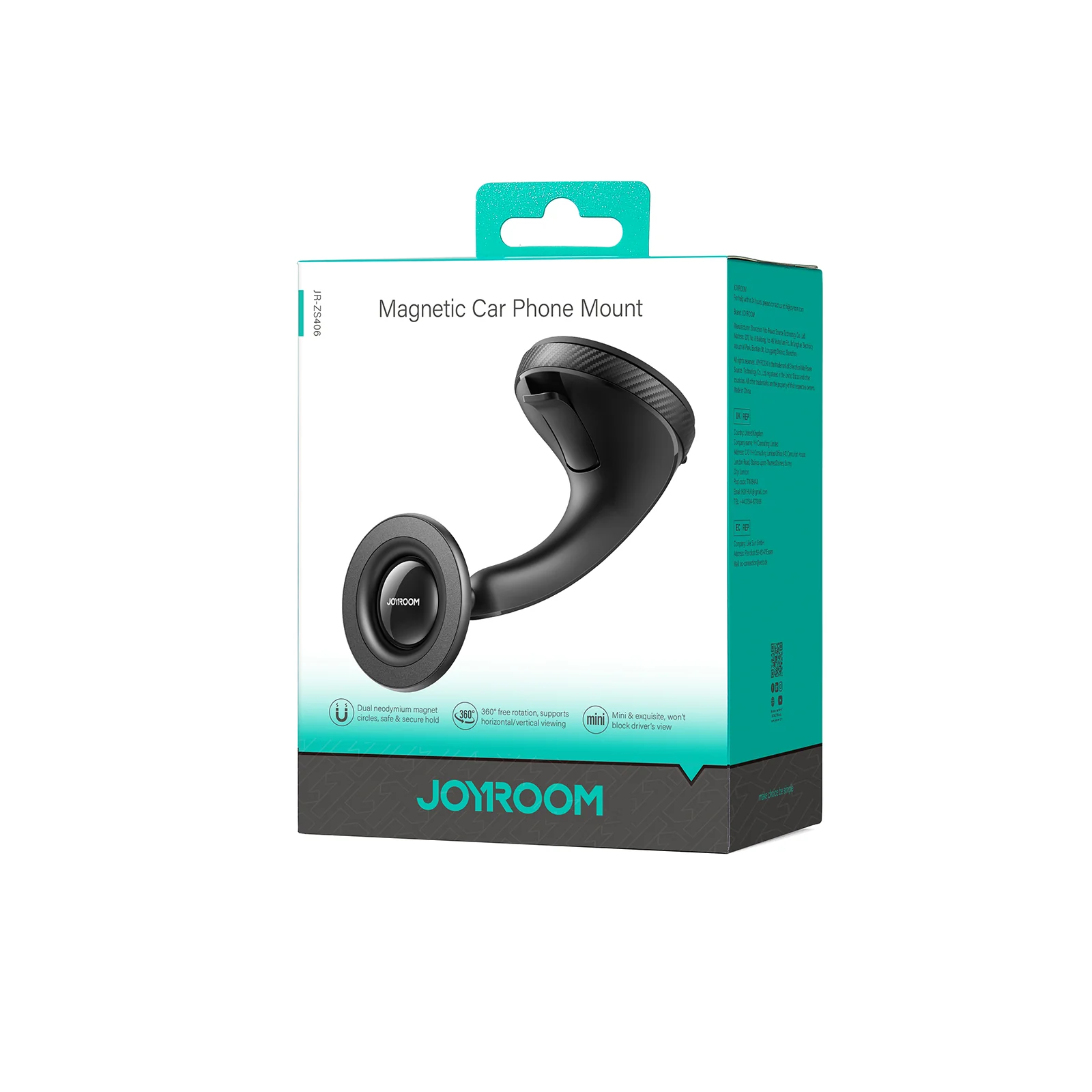 JR-ZS406 Magnetic Car Phone Mount Air Vent & Windshield Holder - Image 4