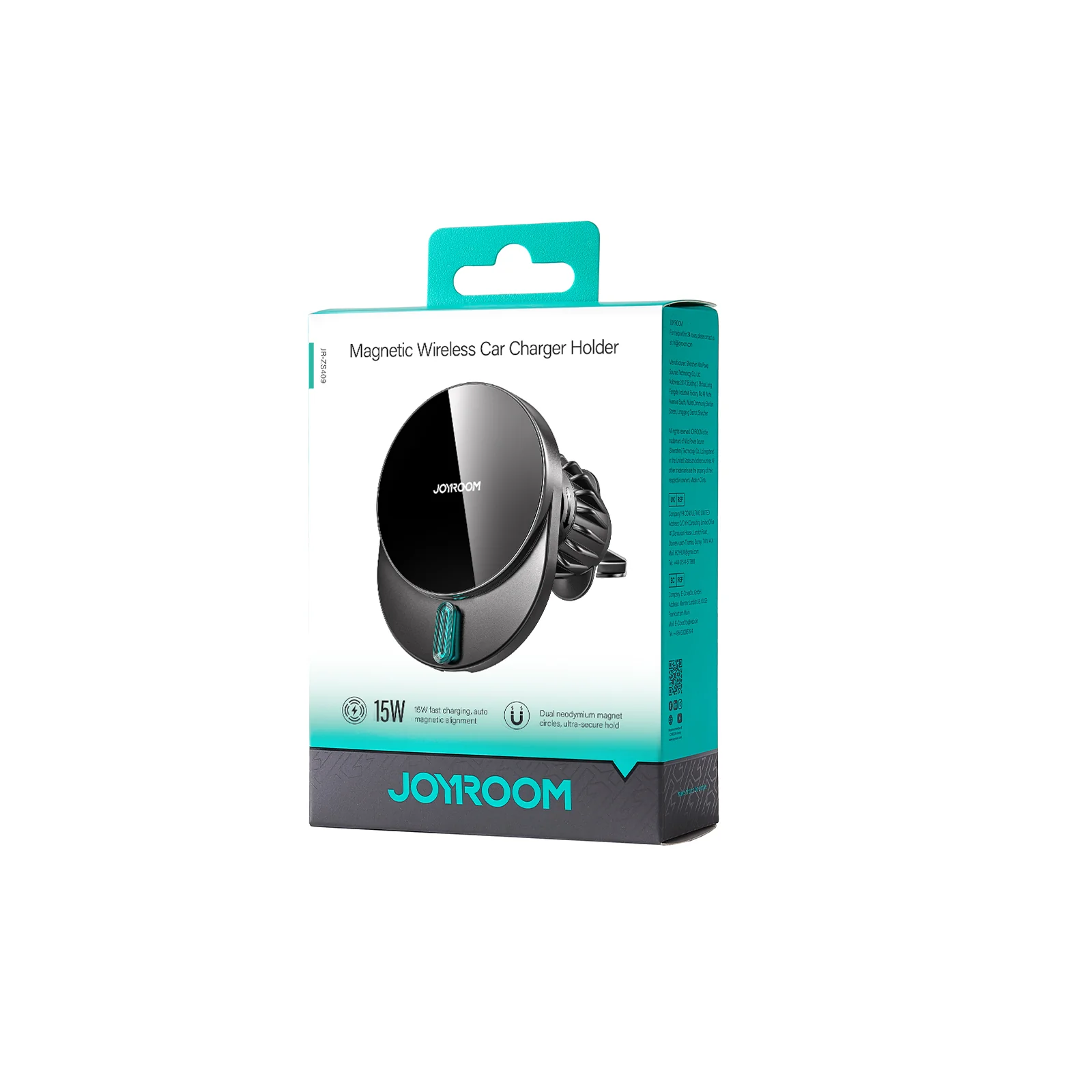 JR-ZS409 Magnetic wireless car charge holder-Black - Image 8