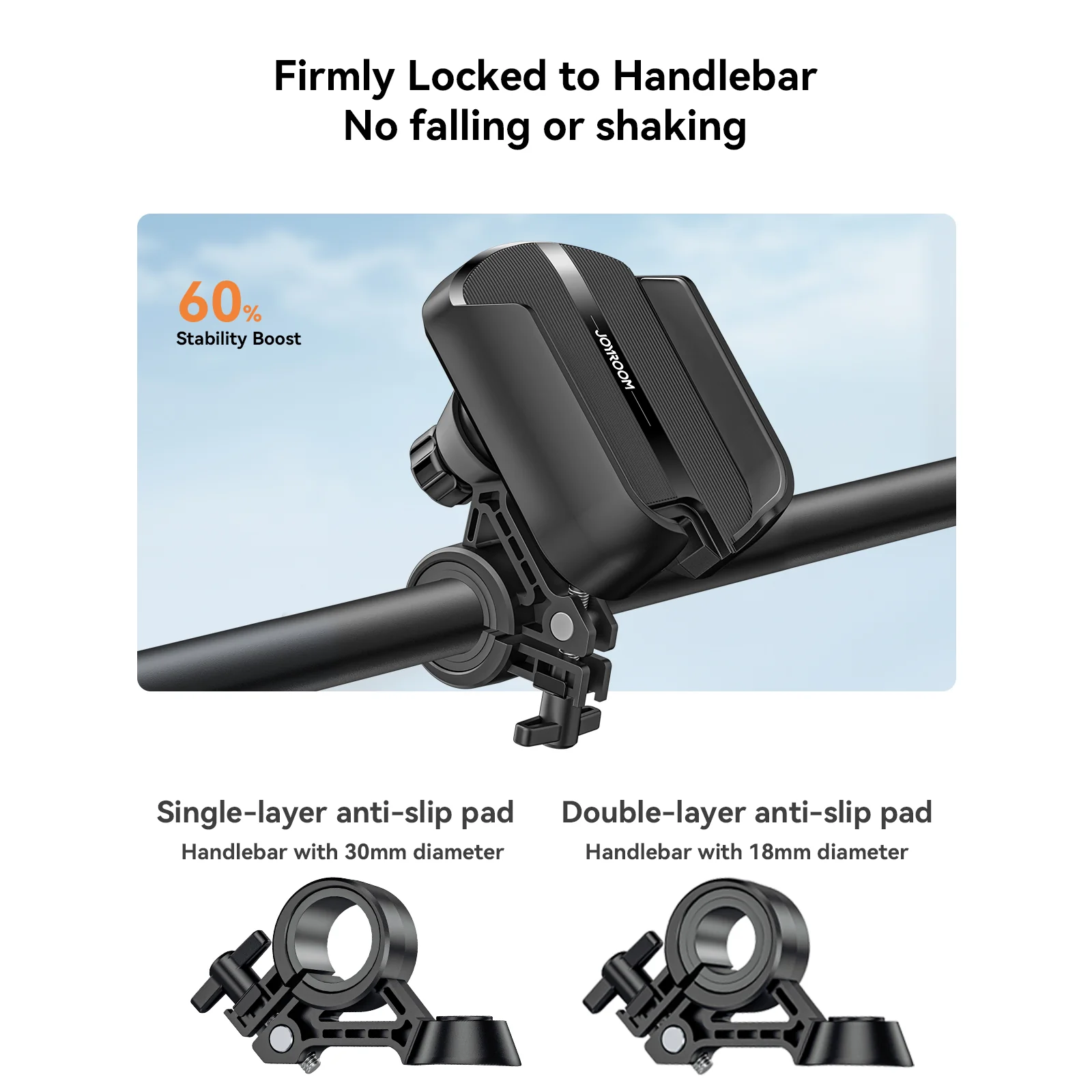 JR-ZS431 Bike Phone Mount Holder-Black - Image 2