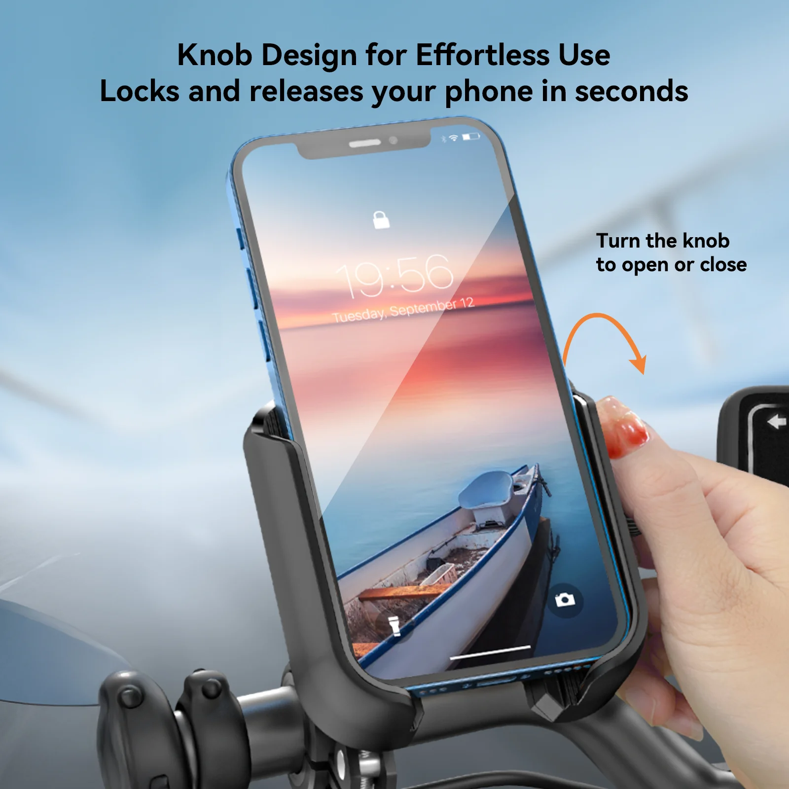 JR-ZS431 Bike Phone Mount Holder-Black - Image 5