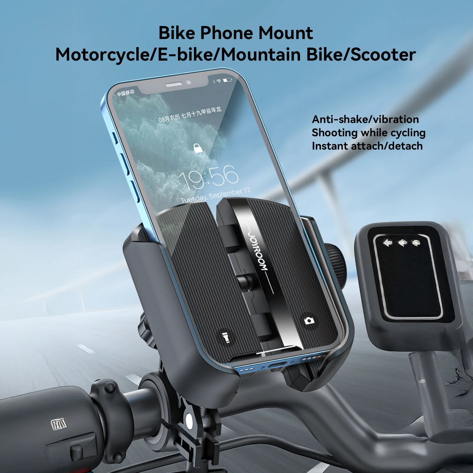 JR-ZS431 Bike Phone Mount Holder-Black - Image 7