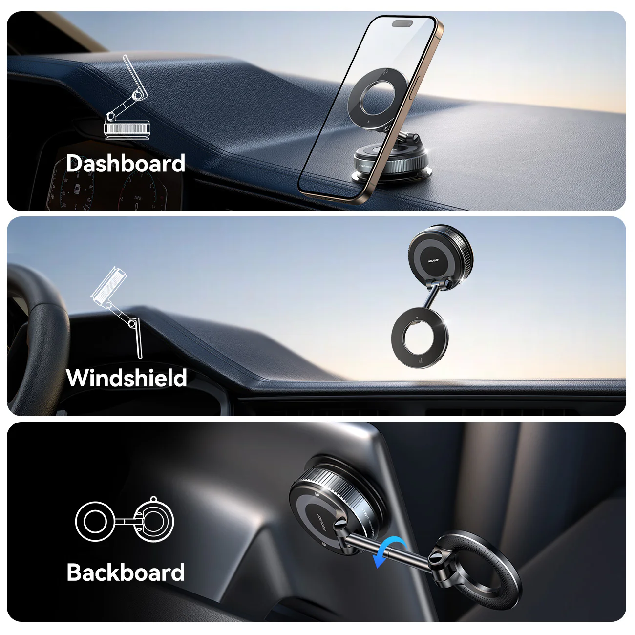JR-ZS501 Magnetic Car Phone Holder - Image 4