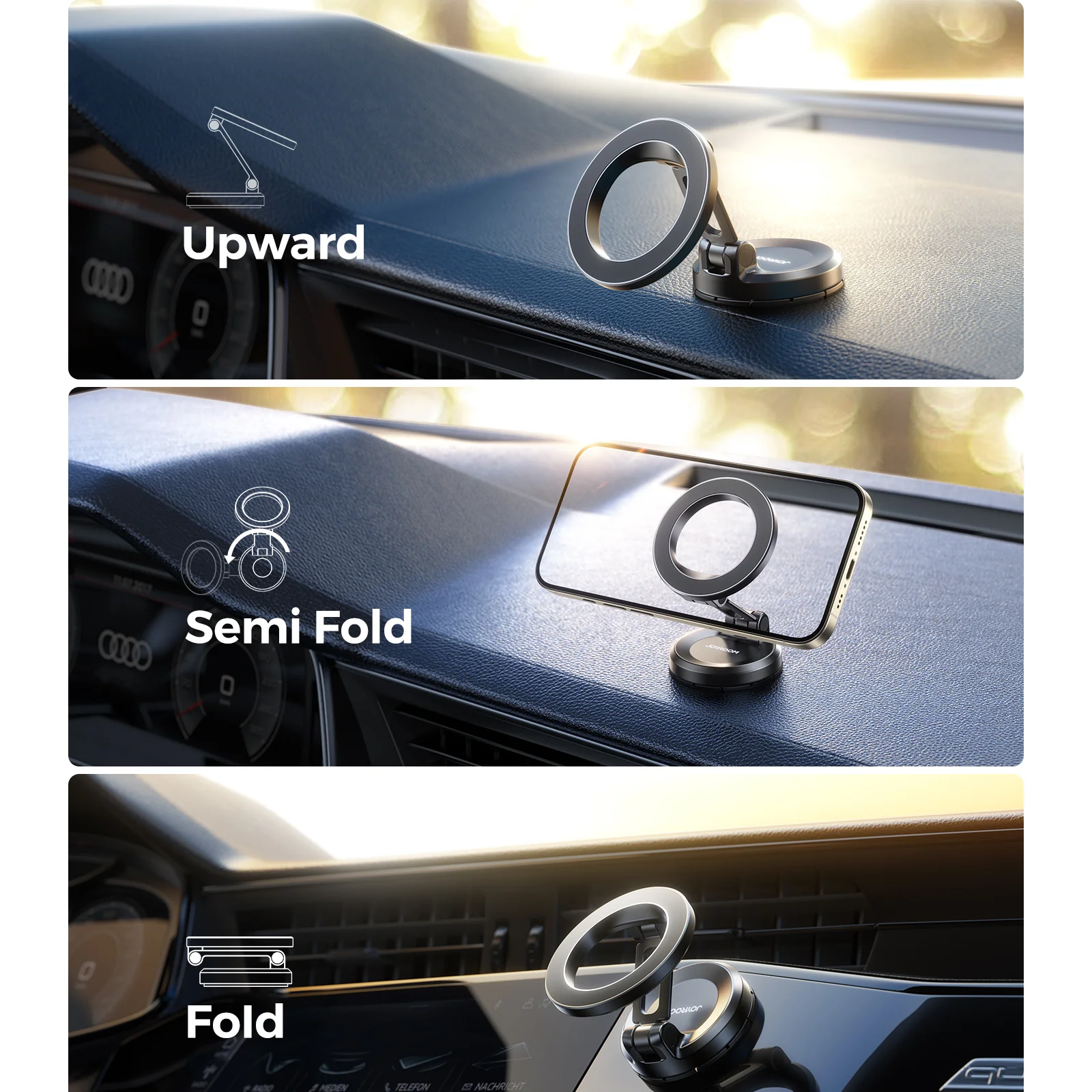 JR-ZS505 Magnetic Car Phone Holder-Black - Image 6