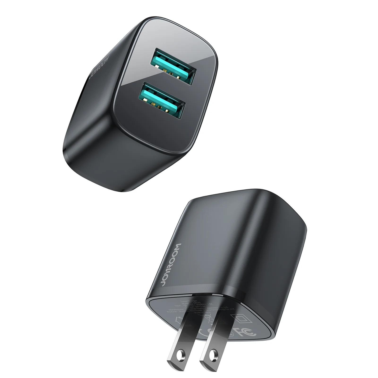 L-2A123 2.4A Dual ports mini fast charger EU/UK/US - Image 3