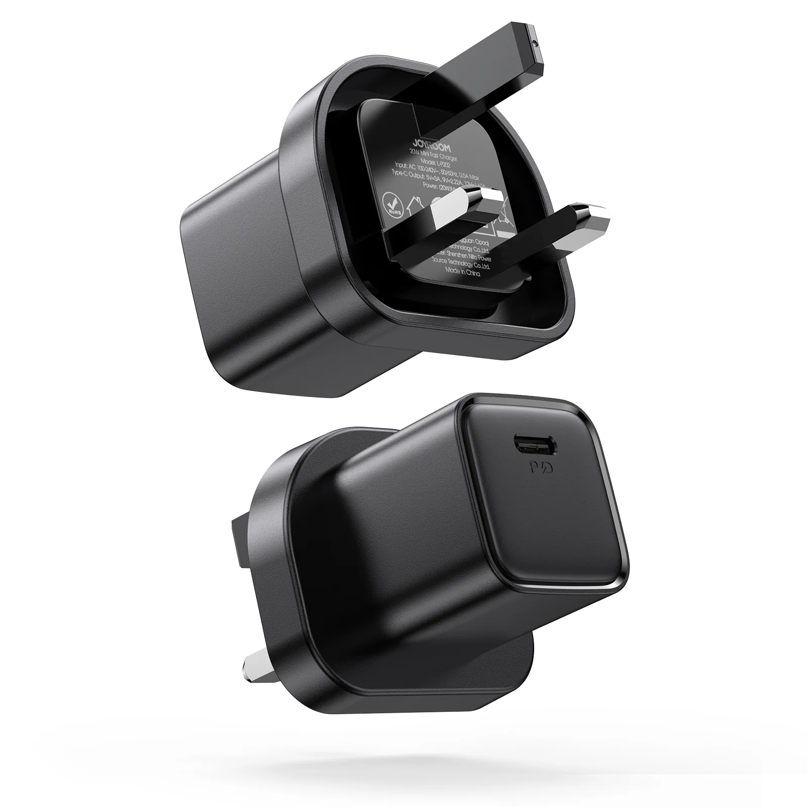 L-P202 Travel series 20W Mini fast charger black  EU/UK/CN - Image 3