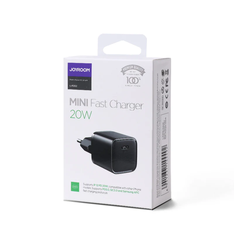 L-P202 Travel series 20W Mini fast charger black  EU/UK/CN - Image 4