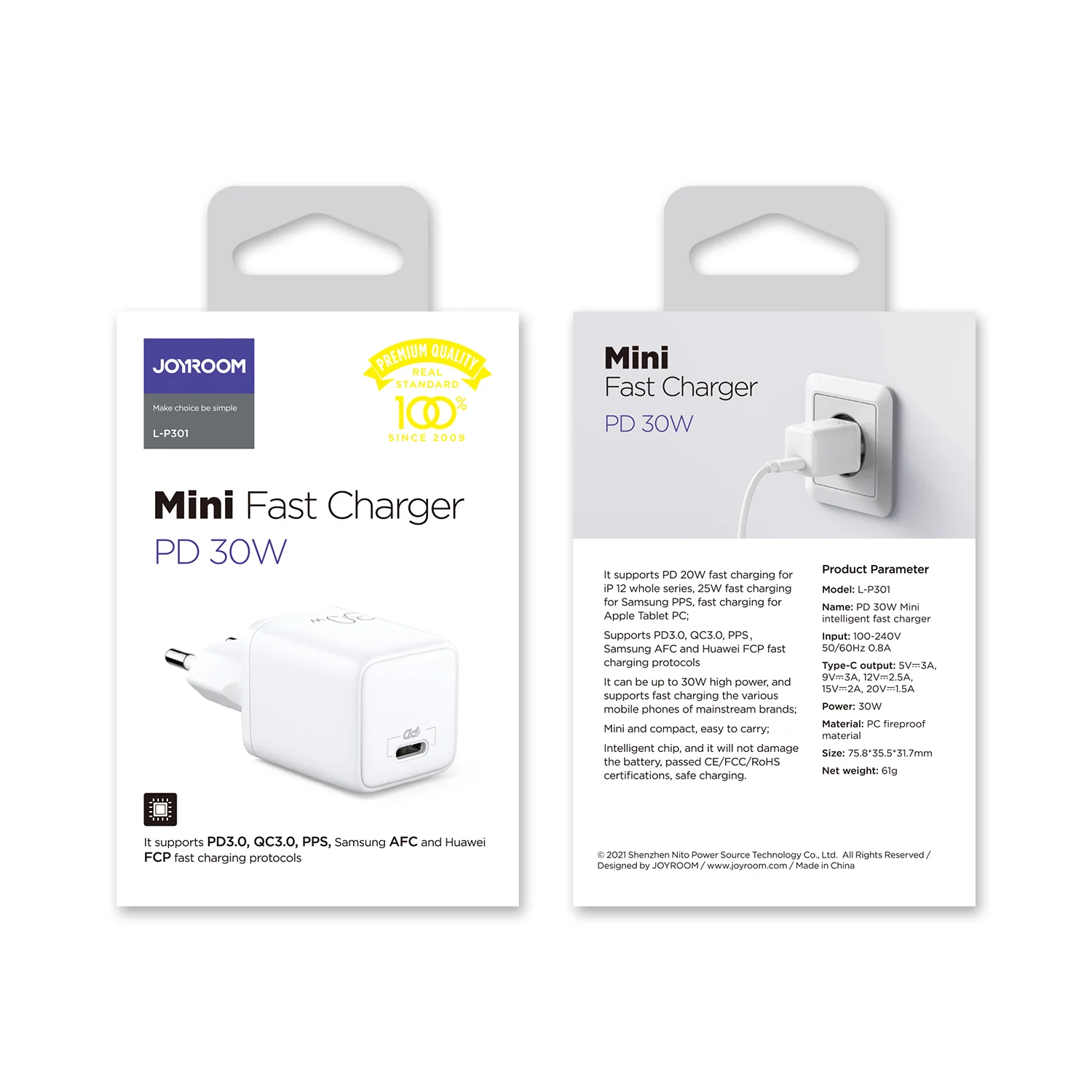 L-P301 PD 30W Mini intelligent fast charger EU/UK - Image 3