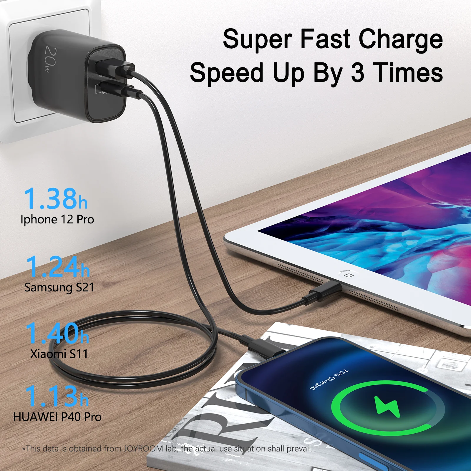 L-QP205 20W dual ports fast wall charger EU - Image 4
