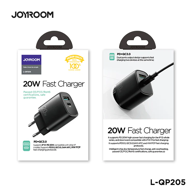 L-QP205 20W dual ports fast wall charger EU - Image 6