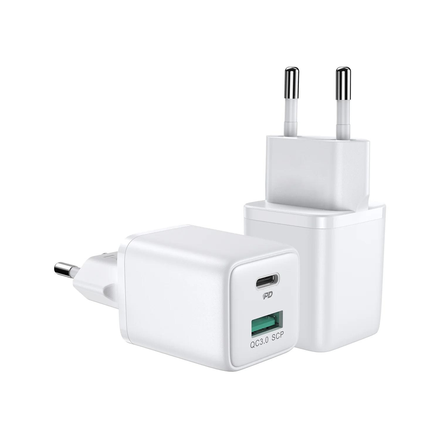 L-QP303 30W Mini intelligent dual port fast charger  (PD+QC3.0) EU/UK/CN - Image 3
