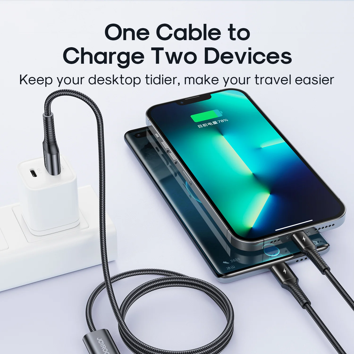 S-1230G12 2in1 charging cable 1.2M Lightning+Type-C - Image 3