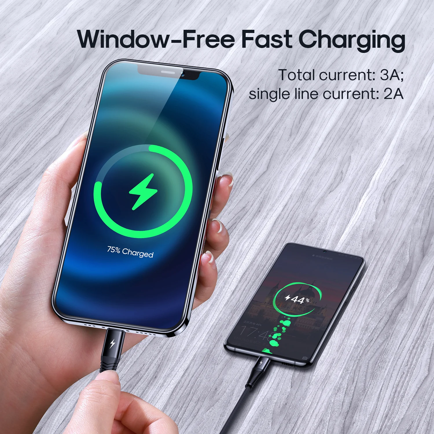 S-1230G12 2in1 charging cable 1.2M Lightning+Type-C - Image 5