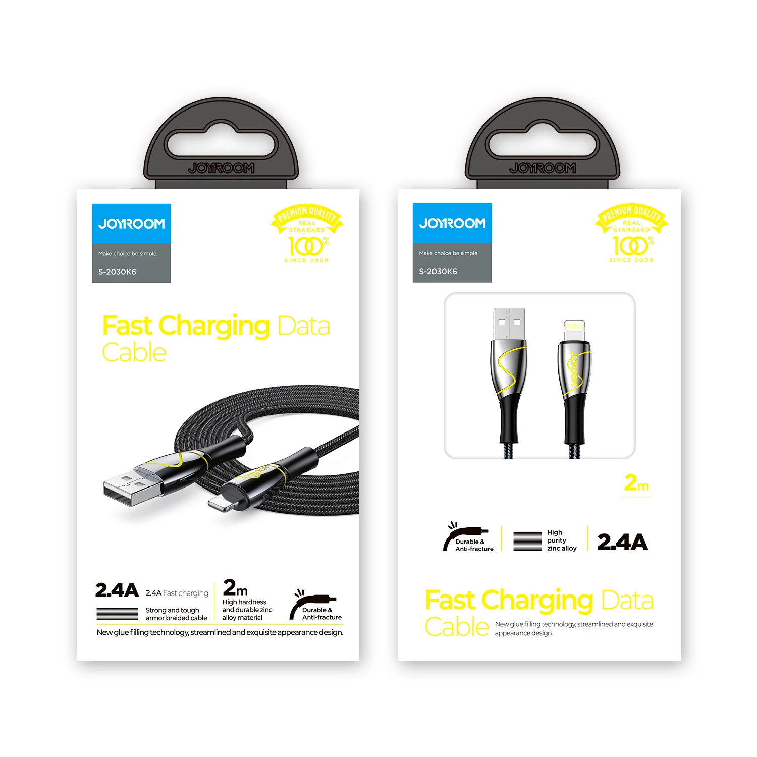 S-1230K6/S-2030K6 1M/2M charge/transmission Type c lightning data cable - Image 5