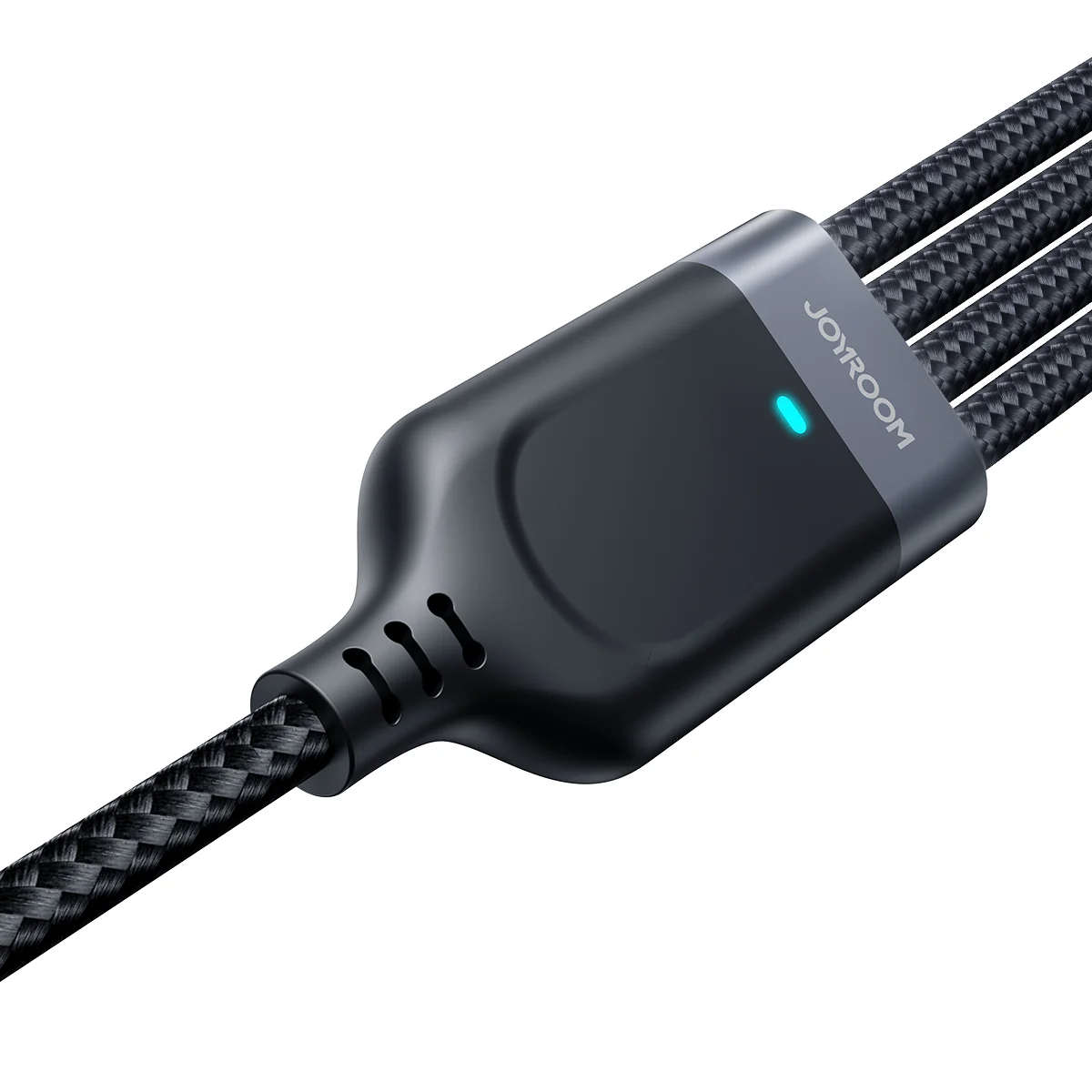 S-1T4018A18 Multi-Use 3.5A  Type-C*2+Lightning+Micro 4-in-1 Data Cable 1.2m-Black - Image 2