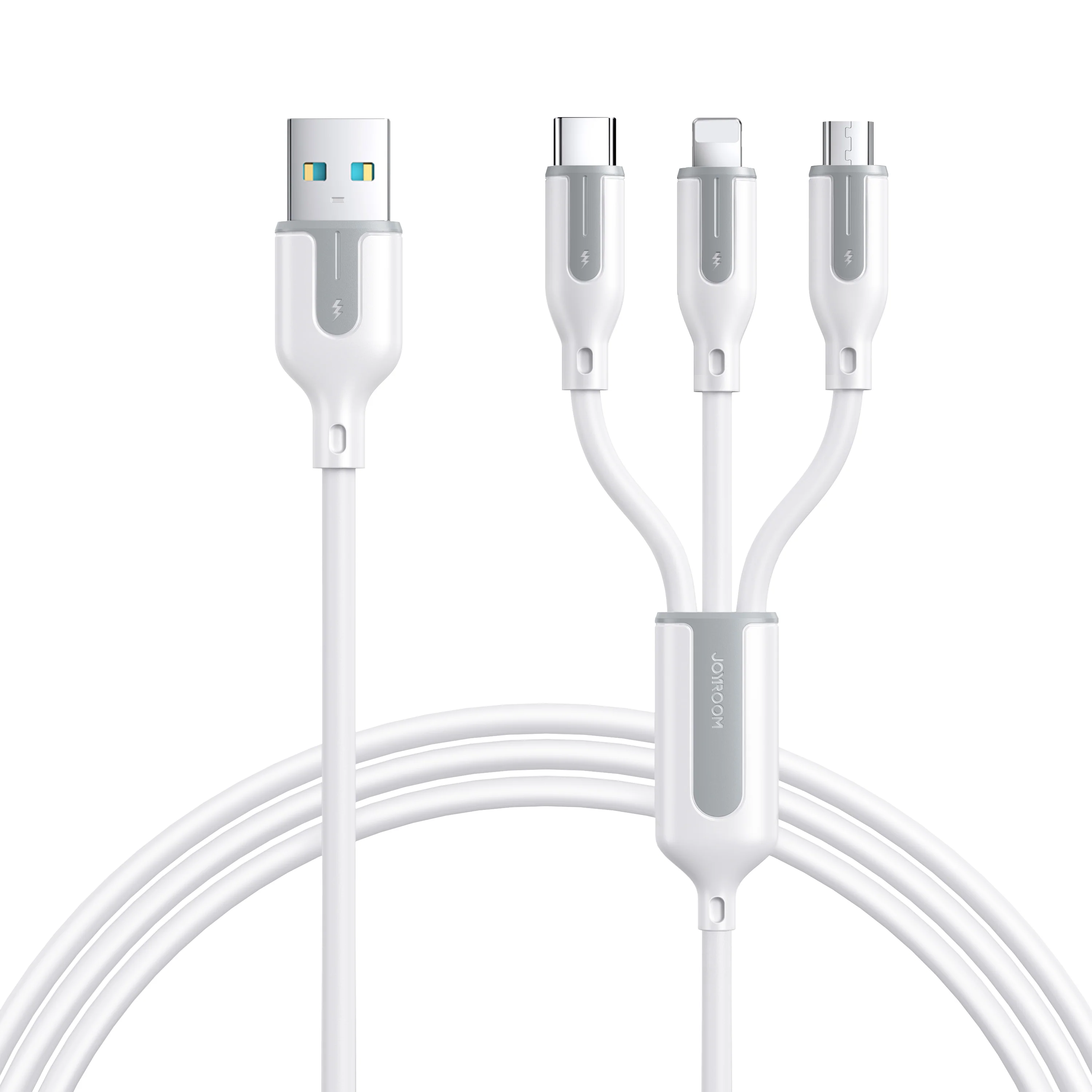 S-1T3018A15 3.5A 3.5A  Lightning+Type-C+Micro 3-in-1 Charging Cable 0.3M/1.2M/2M - Image 2