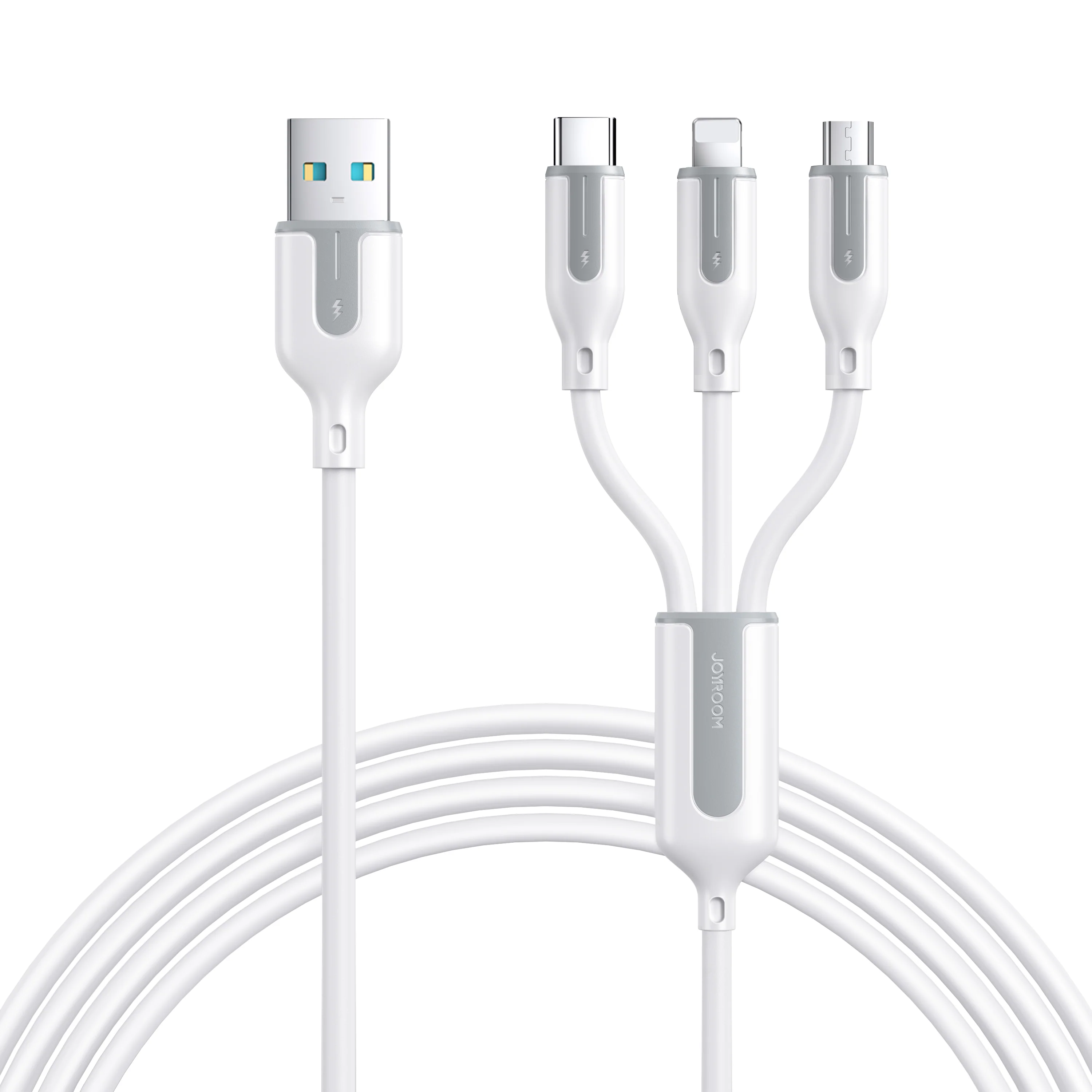 S-1T3018A15 3.5A 3.5A  Lightning+Type-C+Micro 3-in-1 Charging Cable 0.3M/1.2M/2M - Image 3