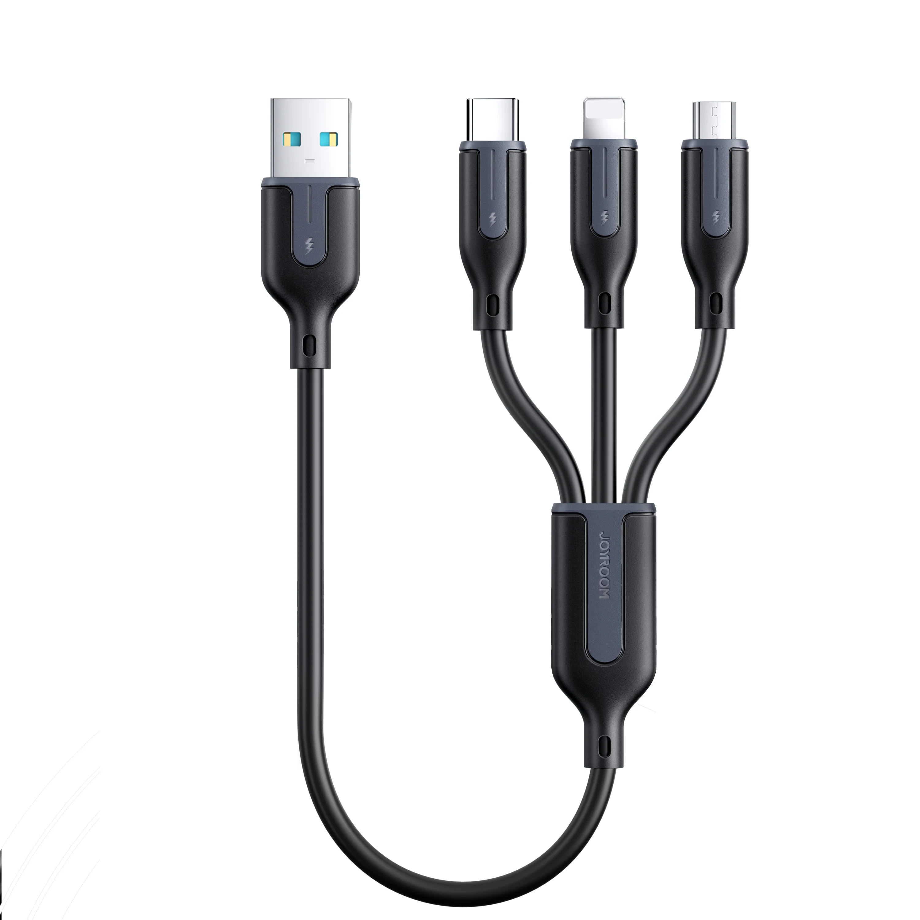 S-1T3018A15 3.5A 3.5A  Lightning+Type-C+Micro 3-in-1 Charging Cable 0.3M/1.2M/2M - Image 4