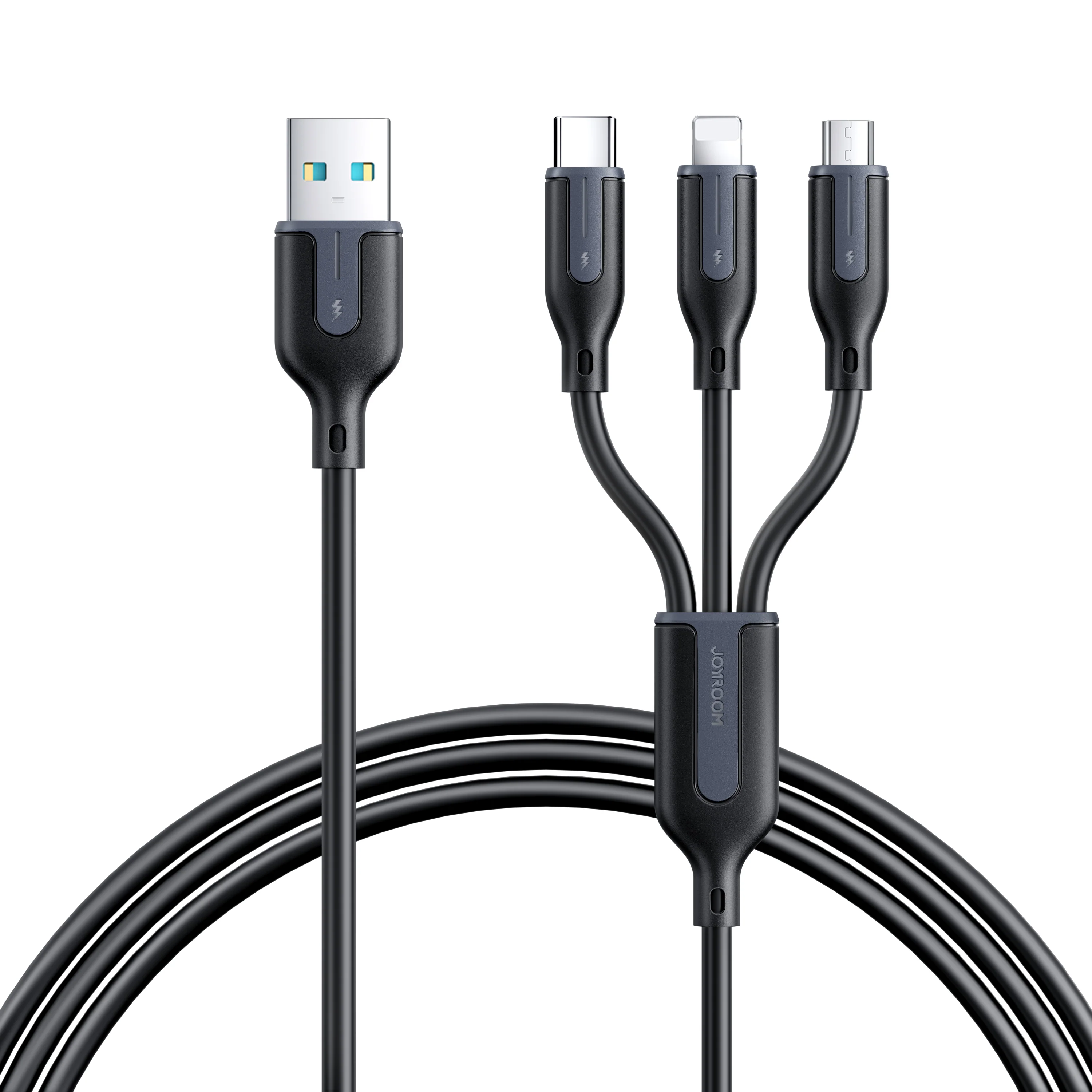 S-1T3018A15 3.5A 3.5A  Lightning+Type-C+Micro 3-in-1 Charging Cable 0.3M/1.2M/2M - Image 5