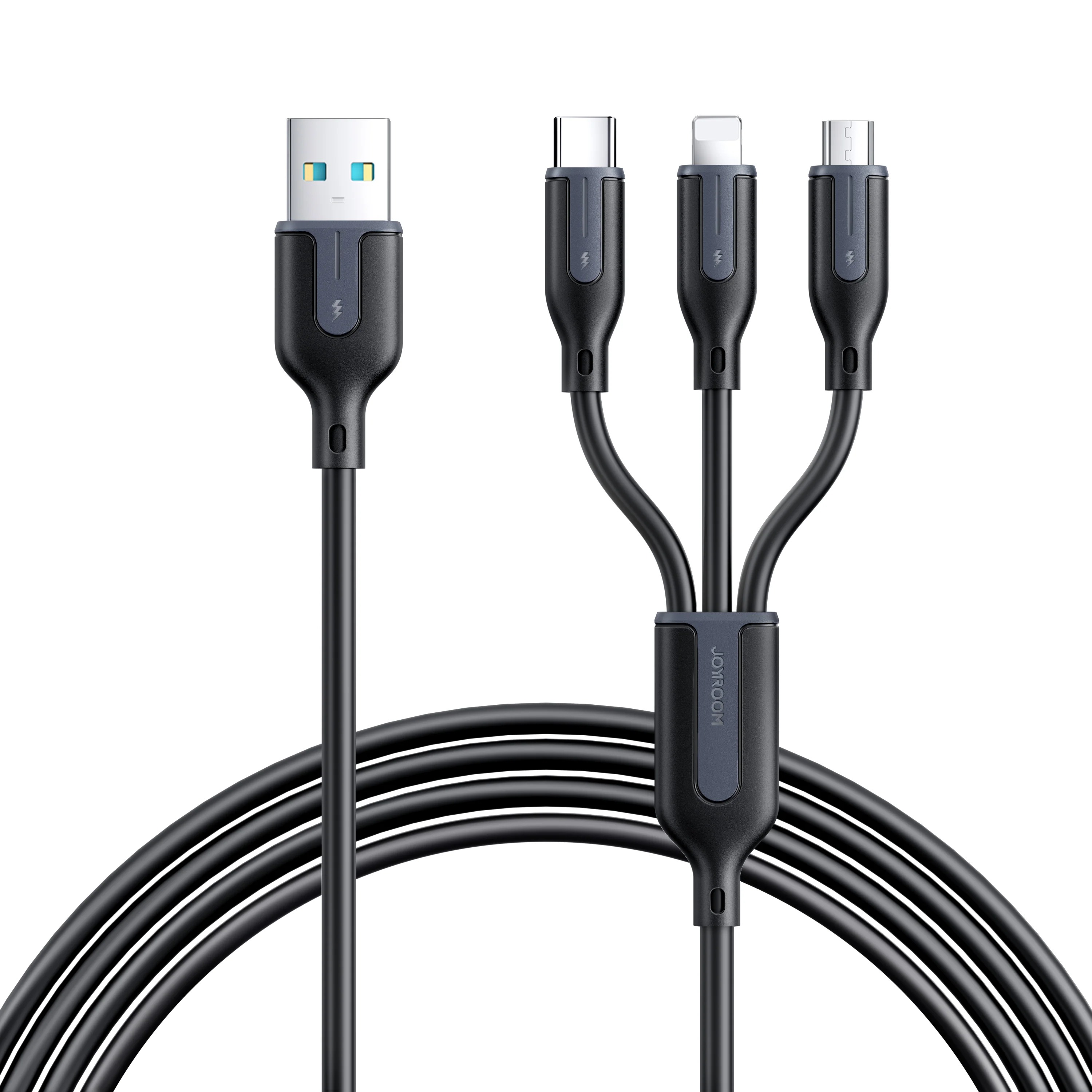 S-1T3018A15 3.5A 3.5A  Lightning+Type-C+Micro 3-in-1 Charging Cable 0.3M/1.2M/2M - Image 6