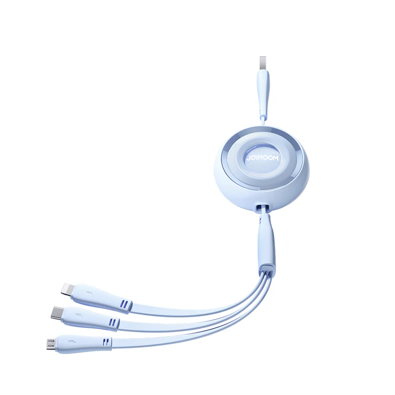 S-A40 Colorful Series 3-in-1 mini Retractable Charging Cable 1m - Image 2