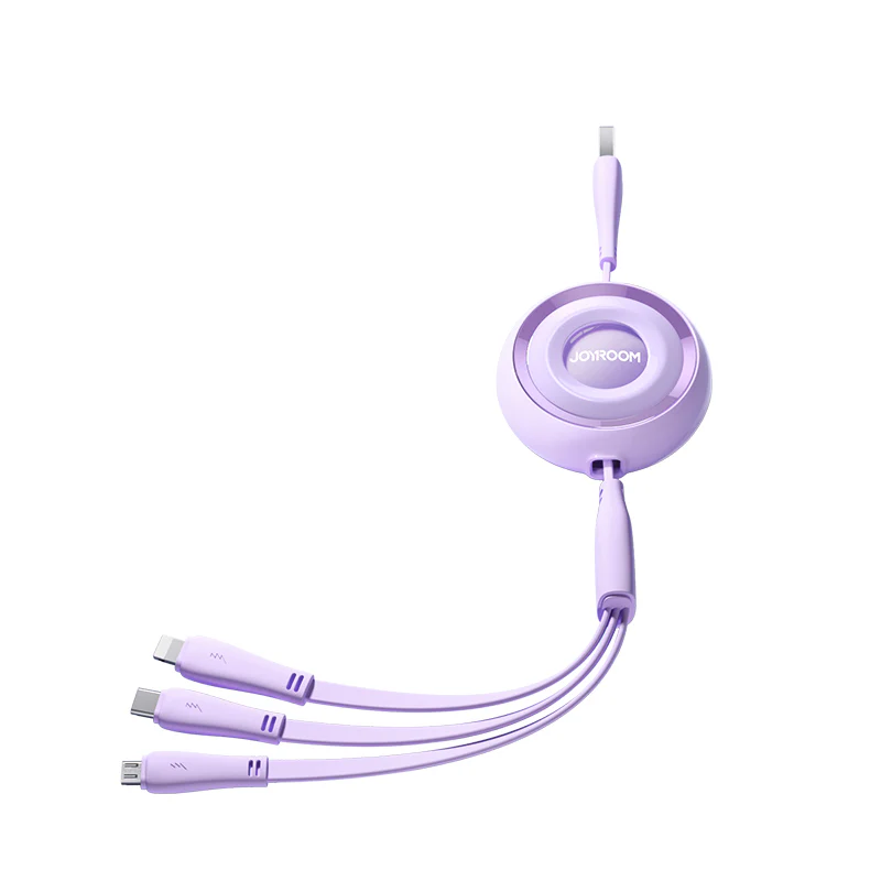 S-A40 Colorful Series 3-in-1 mini Retractable Charging Cable 1m - Image 3