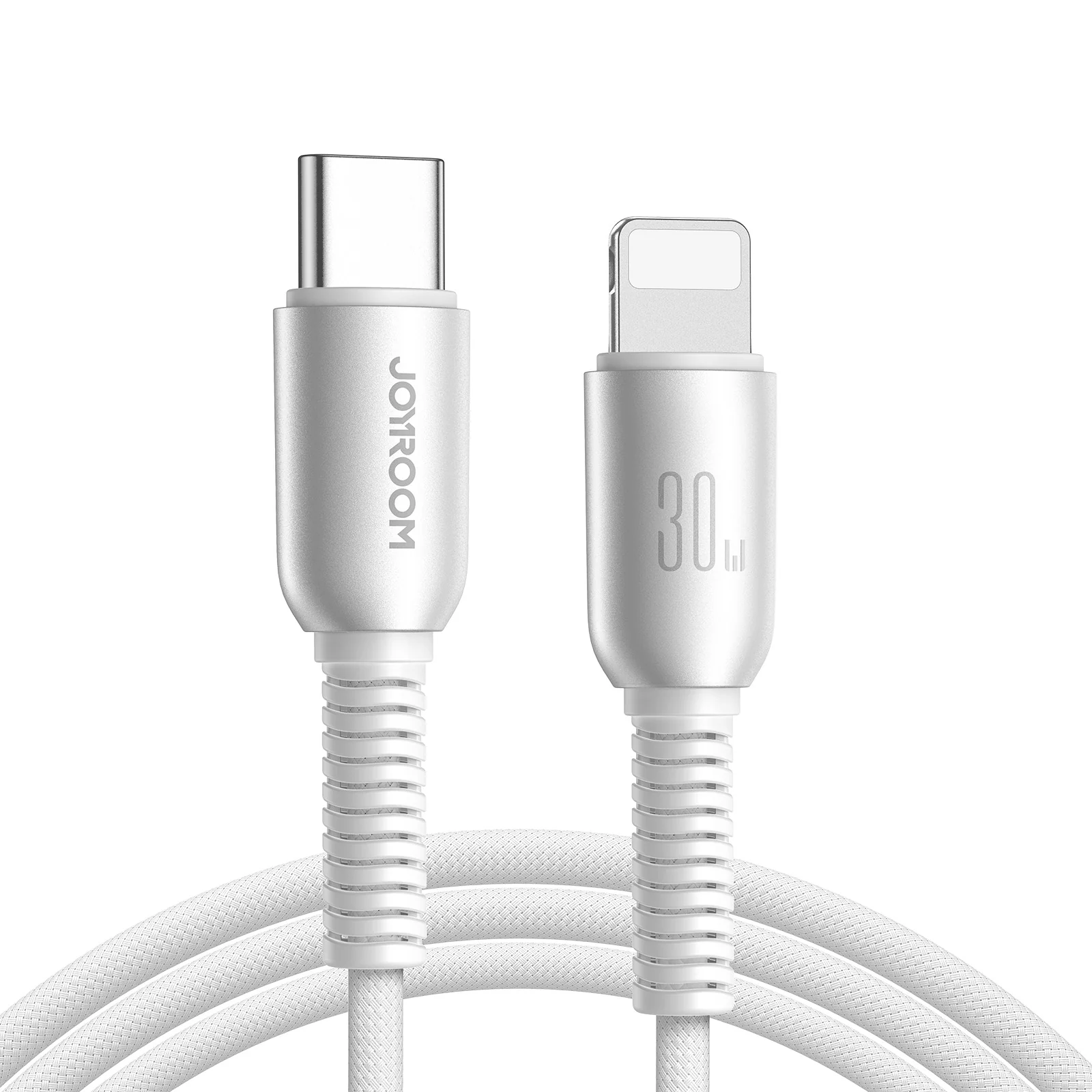 S-A51 Type-C to Type-C 60W/Type-C to Lightning 30W/Lightning 3A/Type-C 3A Cable 1.2m Light grey - Image 4