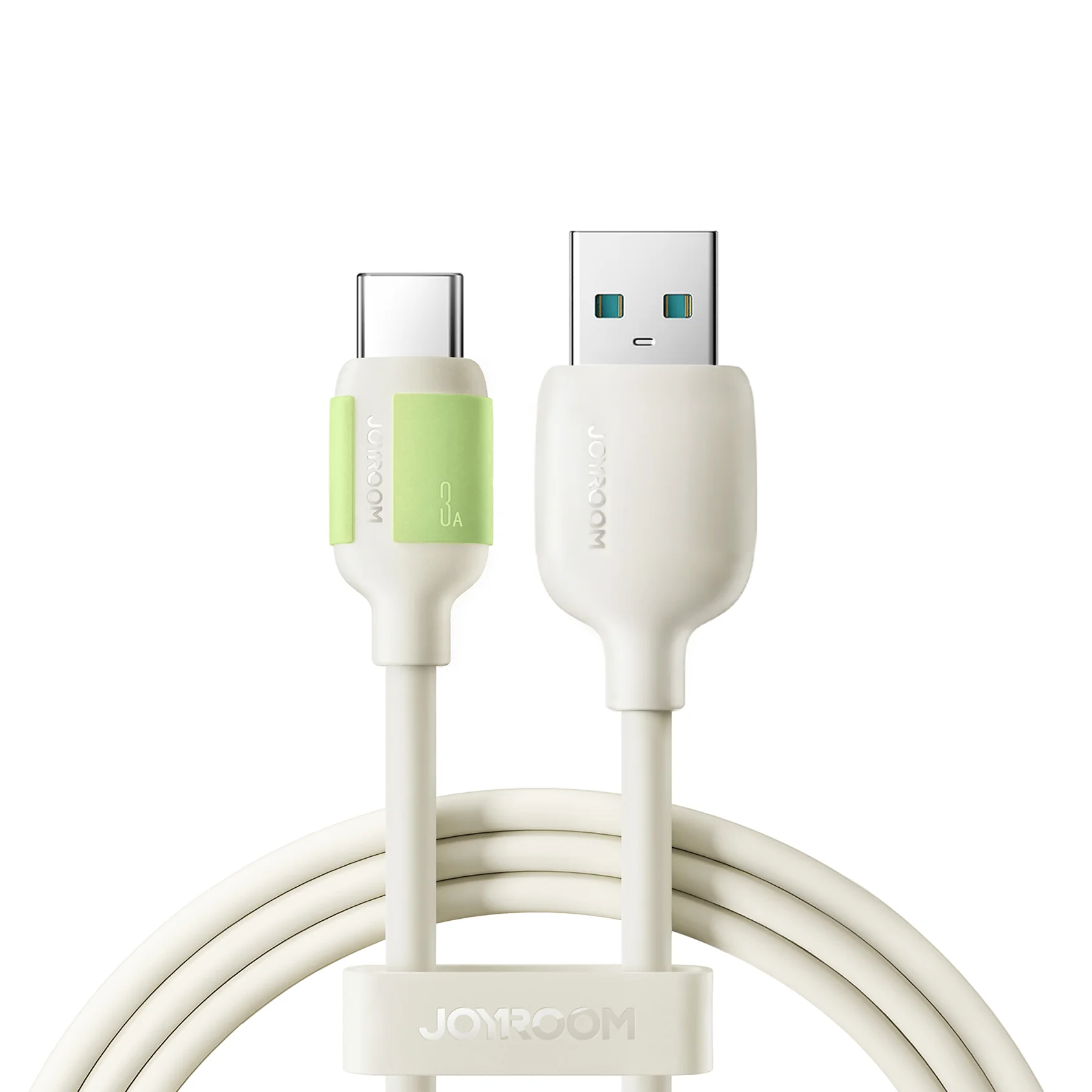 S-A53 Fluorescence series cable Type-C to Type-C 60W/Type-C to Lightning 30W/Lightning 3A/Type-C 3A Cable 1.2m/2m beige