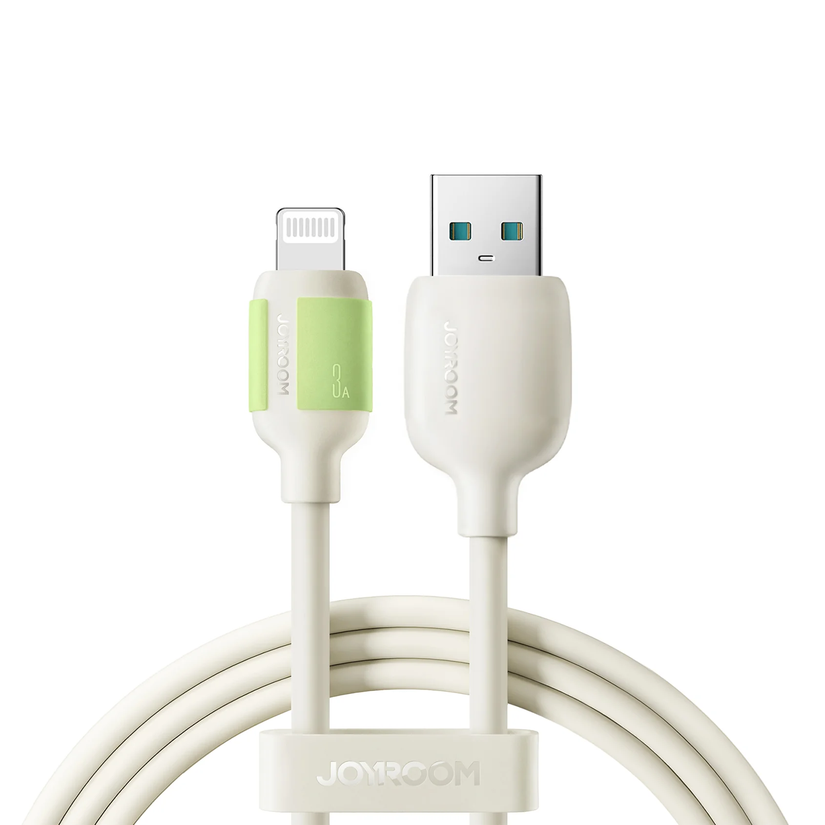 S-A53 Fluorescence series cable Type-C to Type-C 60W/Type-C to Lightning 30W/Lightning 3A/Type-C 3A Cable 1.2m/2m beige - Image 2