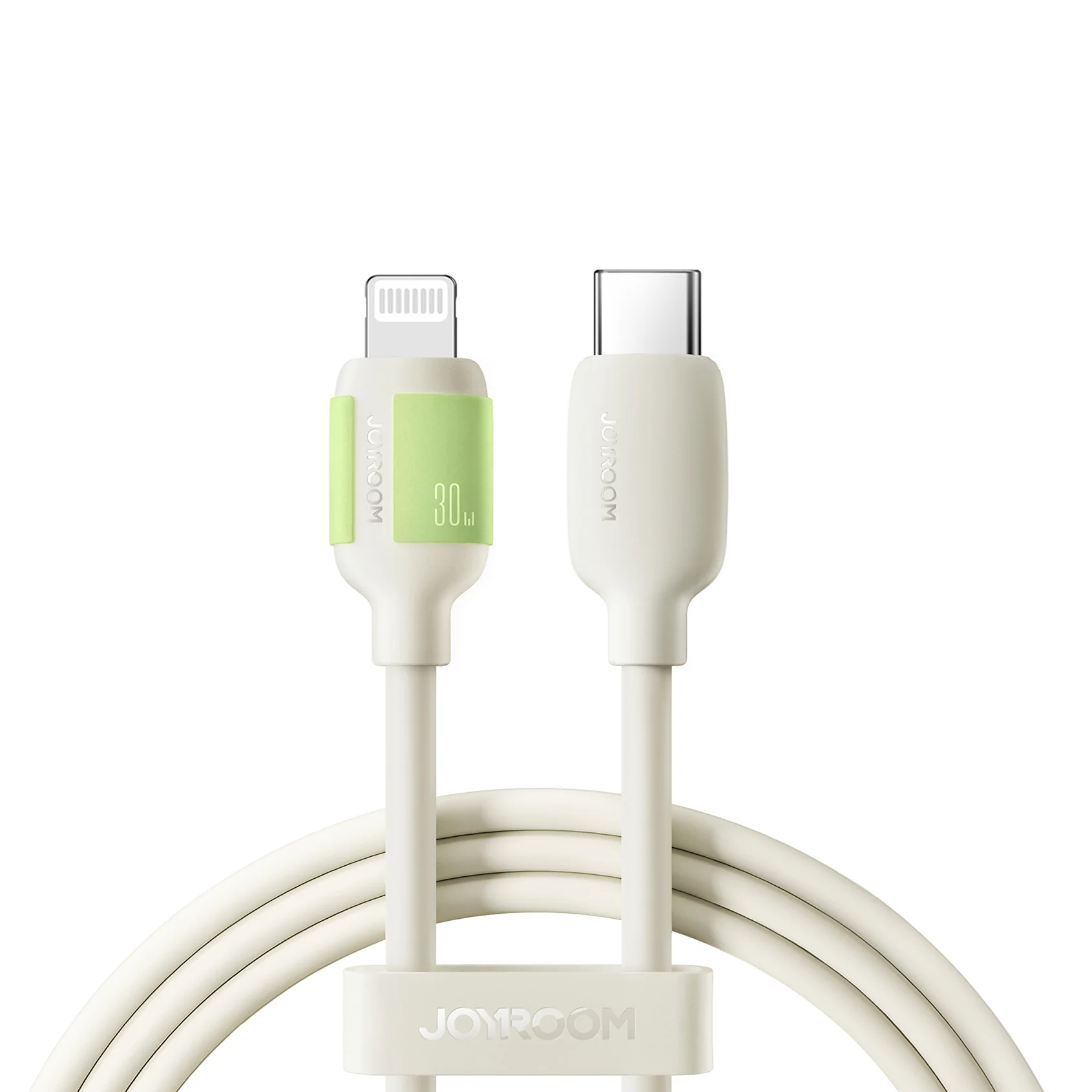 S-A53 Fluorescence series cable Type-C to Type-C 60W/Type-C to Lightning 30W/Lightning 3A/Type-C 3A Cable 1.2m/2m beige - Image 3