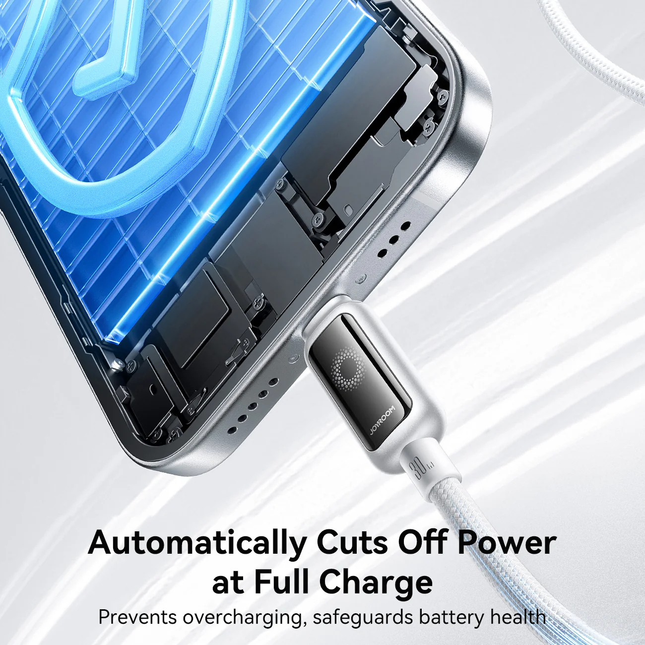 S-A55 100W/66W/30W/3A CC/CL/Type c/Lightning StarFlight Series 3A Auto Power-Off Fast Charging Data Cable 1.2m - Image 10