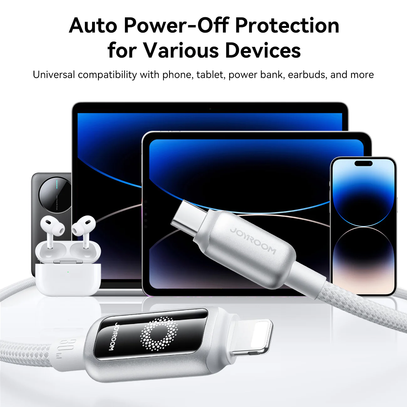 S-A55 100W/66W/30W/3A CC/CL/Type c/Lightning StarFlight Series 3A Auto Power-Off Fast Charging Data Cable 1.2m - Image 11