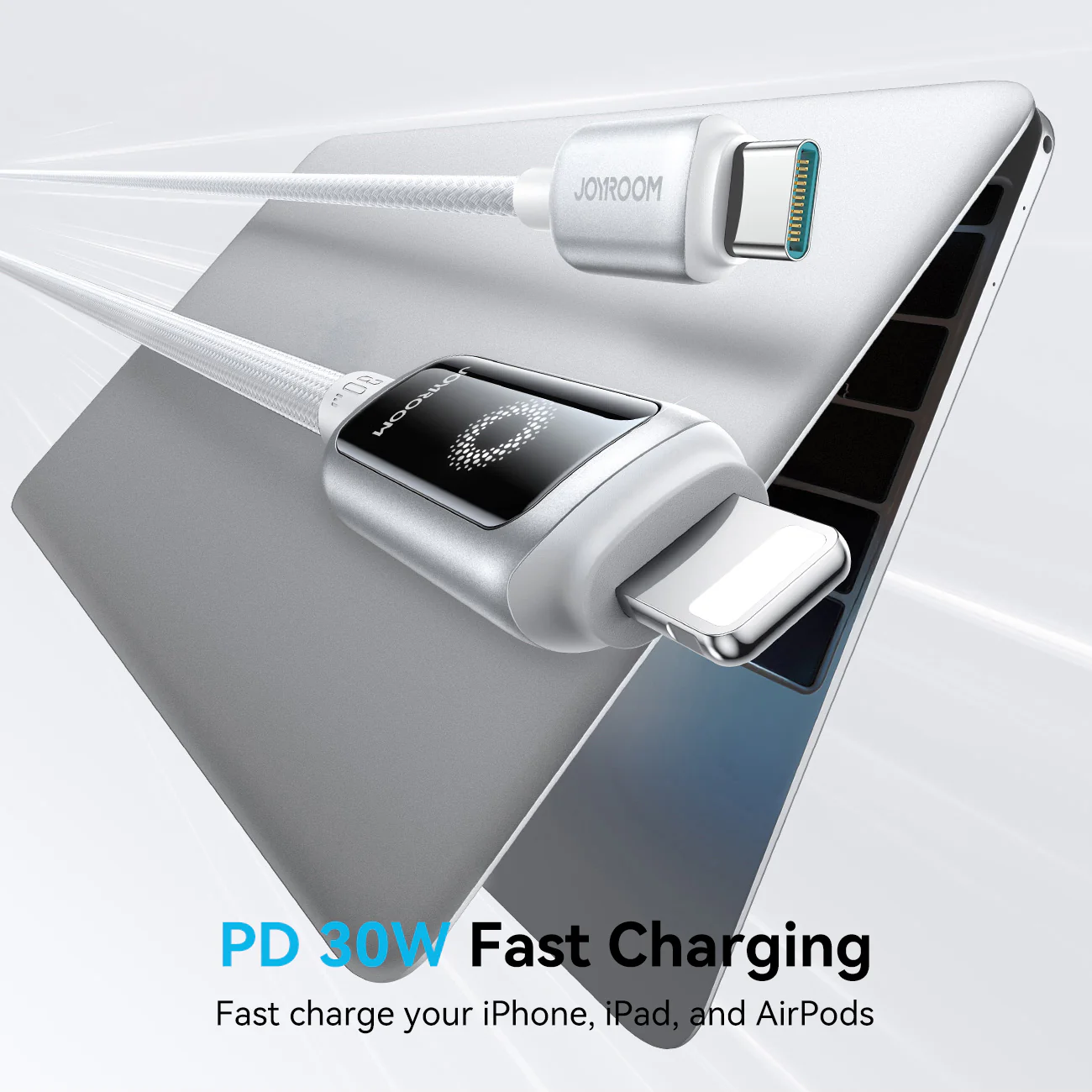 S-A55 100W/66W/30W/3A CC/CL/Type c/Lightning StarFlight Series 3A Auto Power-Off Fast Charging Data Cable 1.2m - Image 6