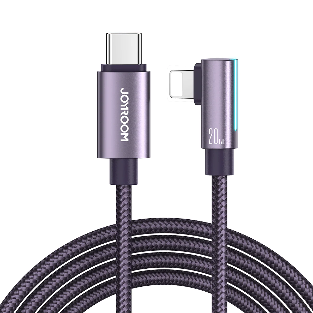 S-CL020A17 20W Type-C to Lightning Right Angle Fast Charging Data Cable 1.2M/2M - Image 2