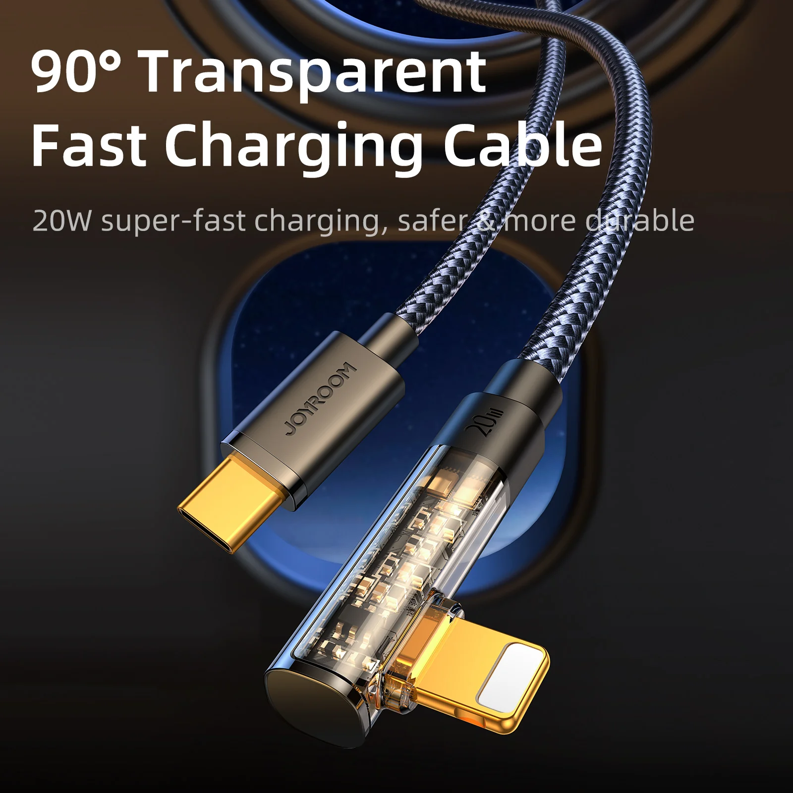S-CL020A6/S-CC100A6 20W/100W Gaming Transpartent PD/C T C cable - Image 7
