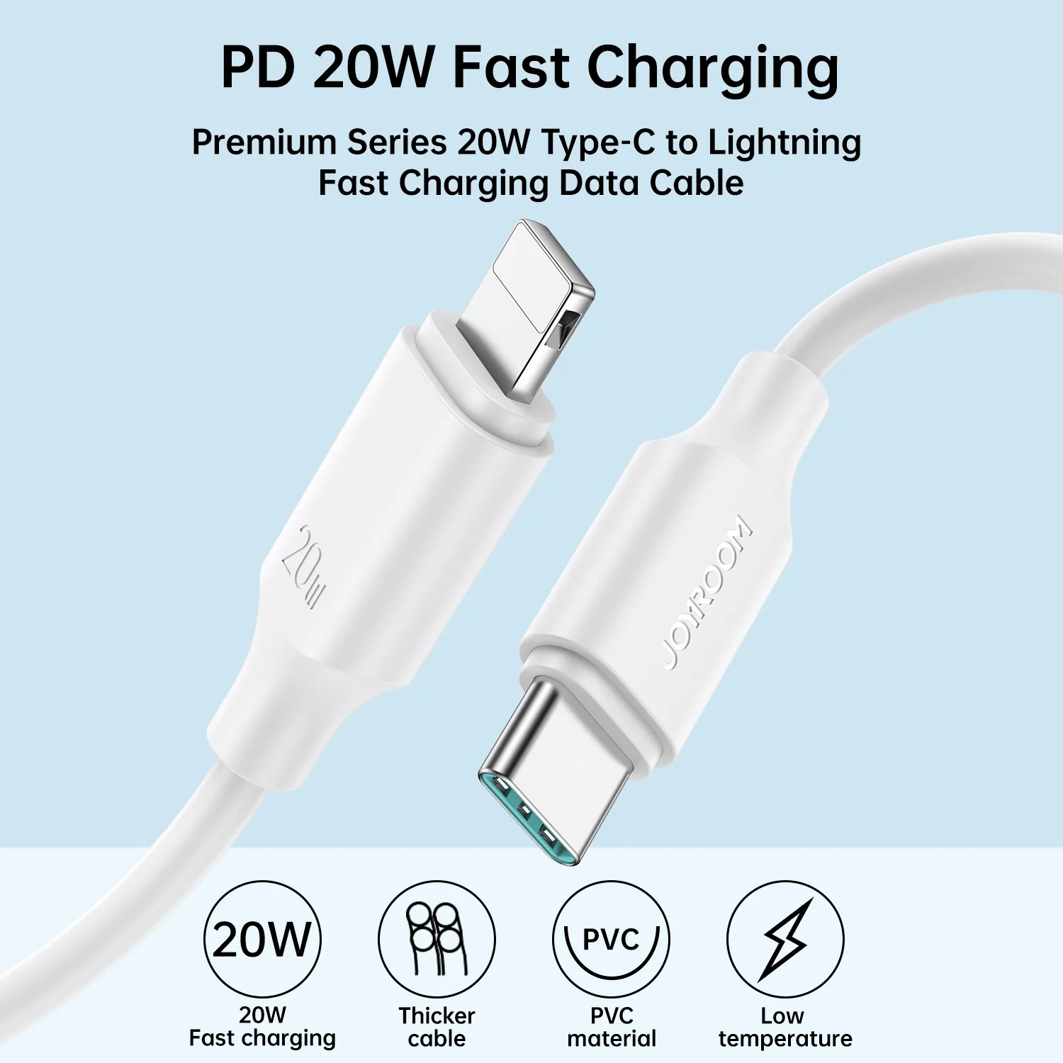S-CL020A9 20W Type-C to Lightning cable 0.25M/1M/2M - Image 3