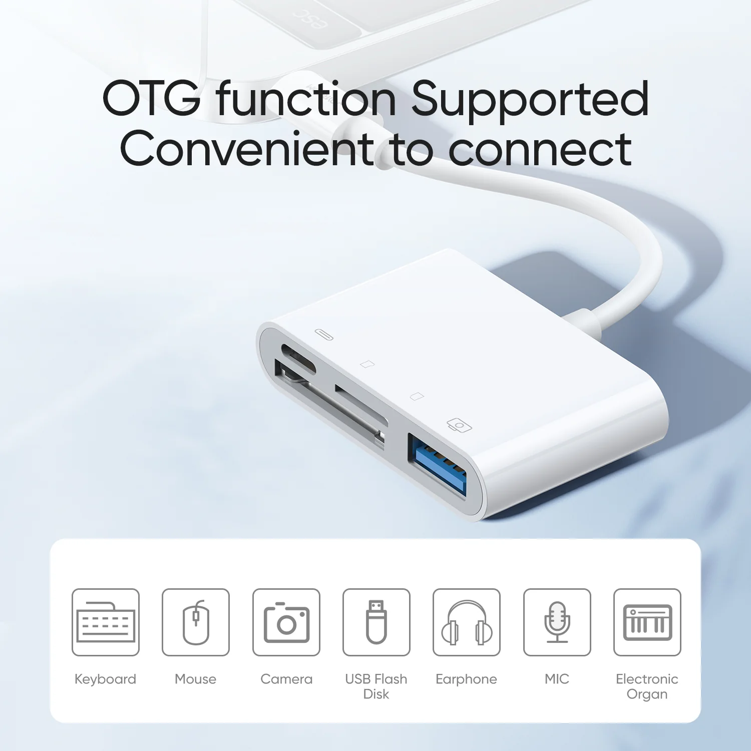 S-H142 Lightning to USB  OTG card reader 12cm - Image 2