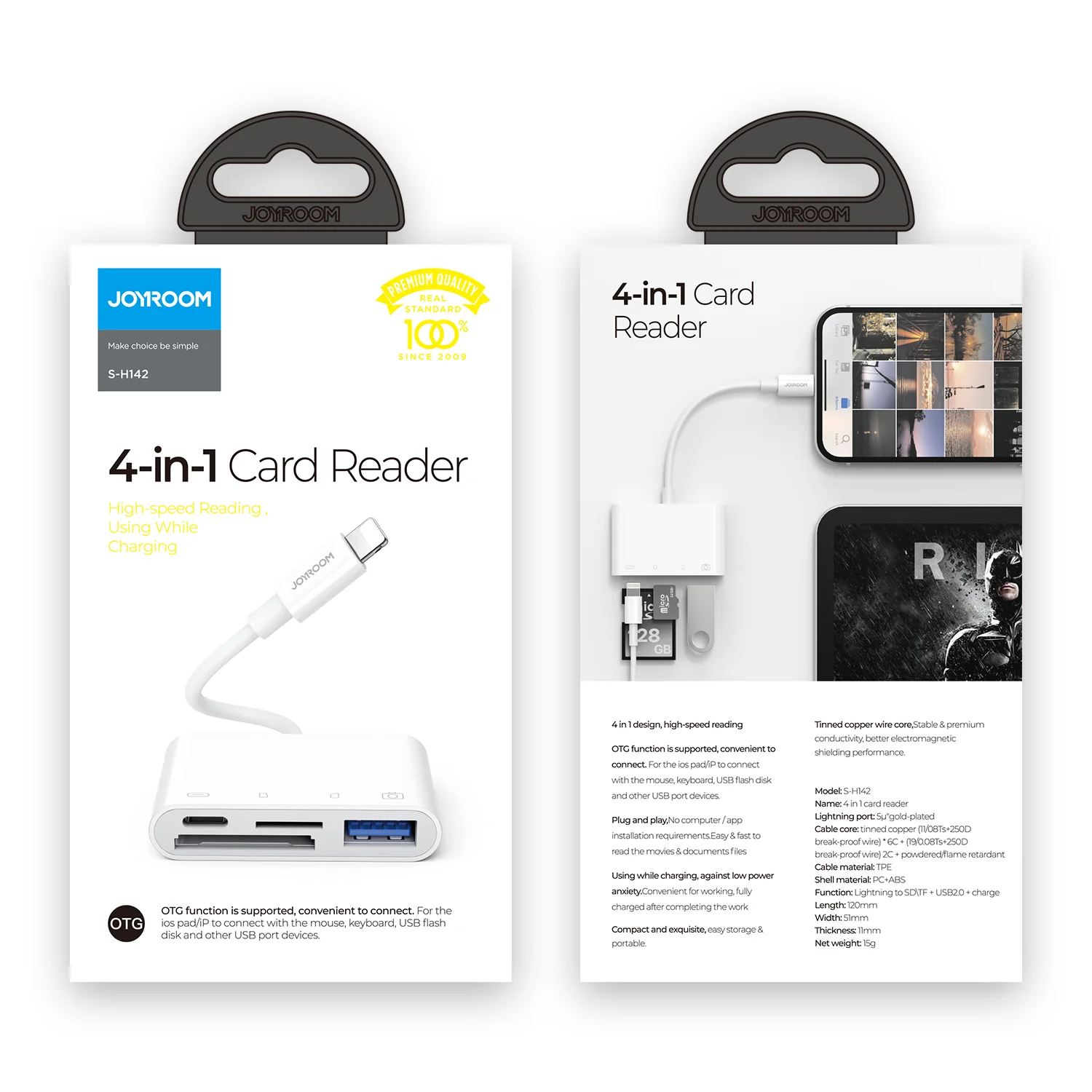 S-H142 Lightning to USB  OTG card reader 12cm - Image 5