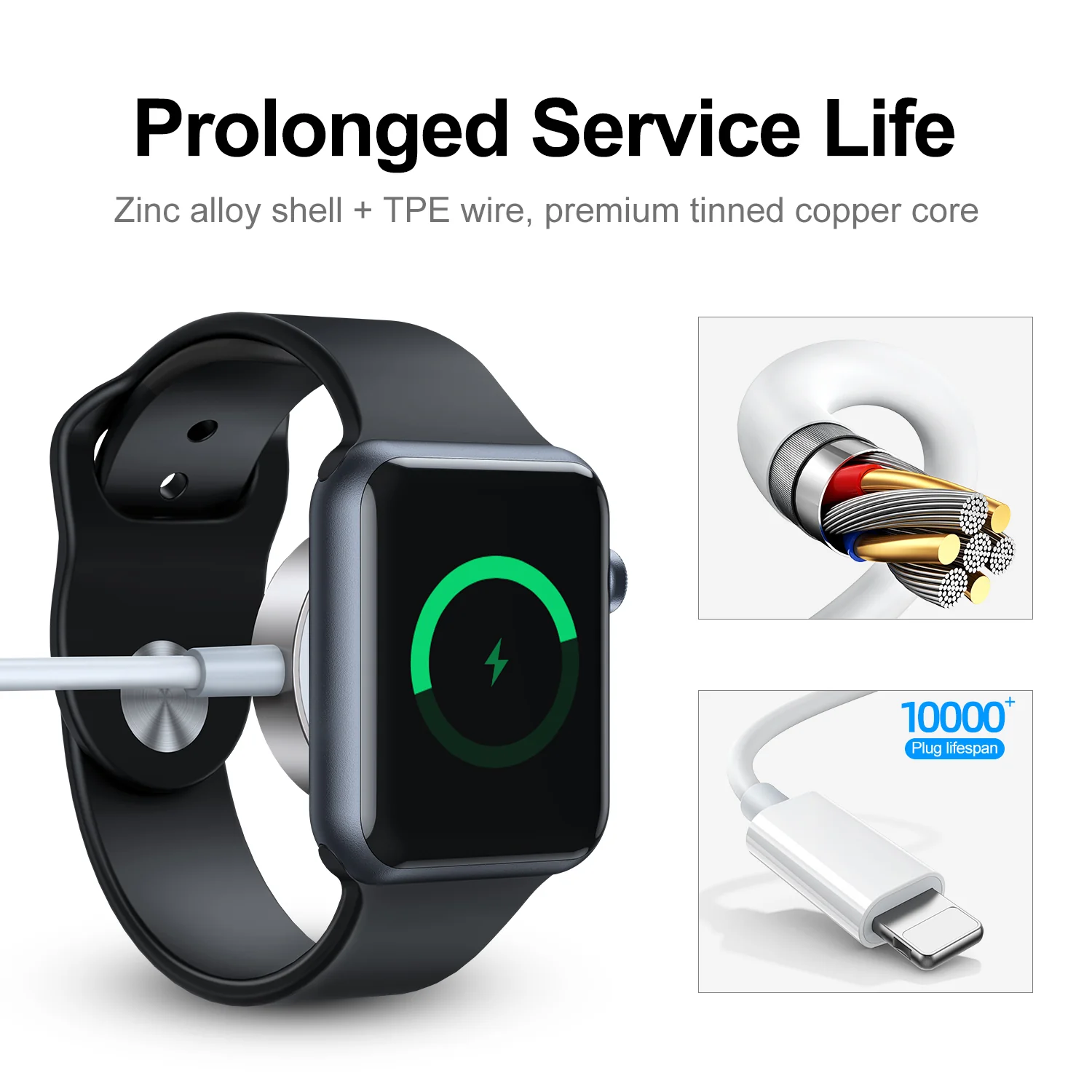 S-IW005 Type c to Iwatch Magnetic wireless charger+lightning cable, 2in1 - Image 6