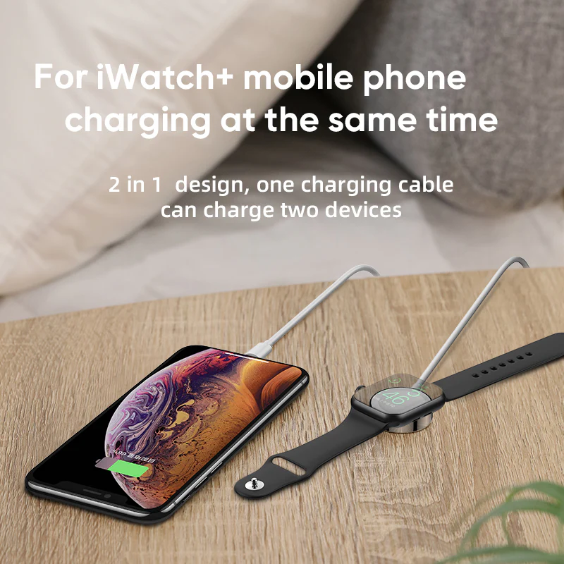 S-IW002S Iwatch Magnetic wireless charger+lightning cable, 2in1 - Image 4