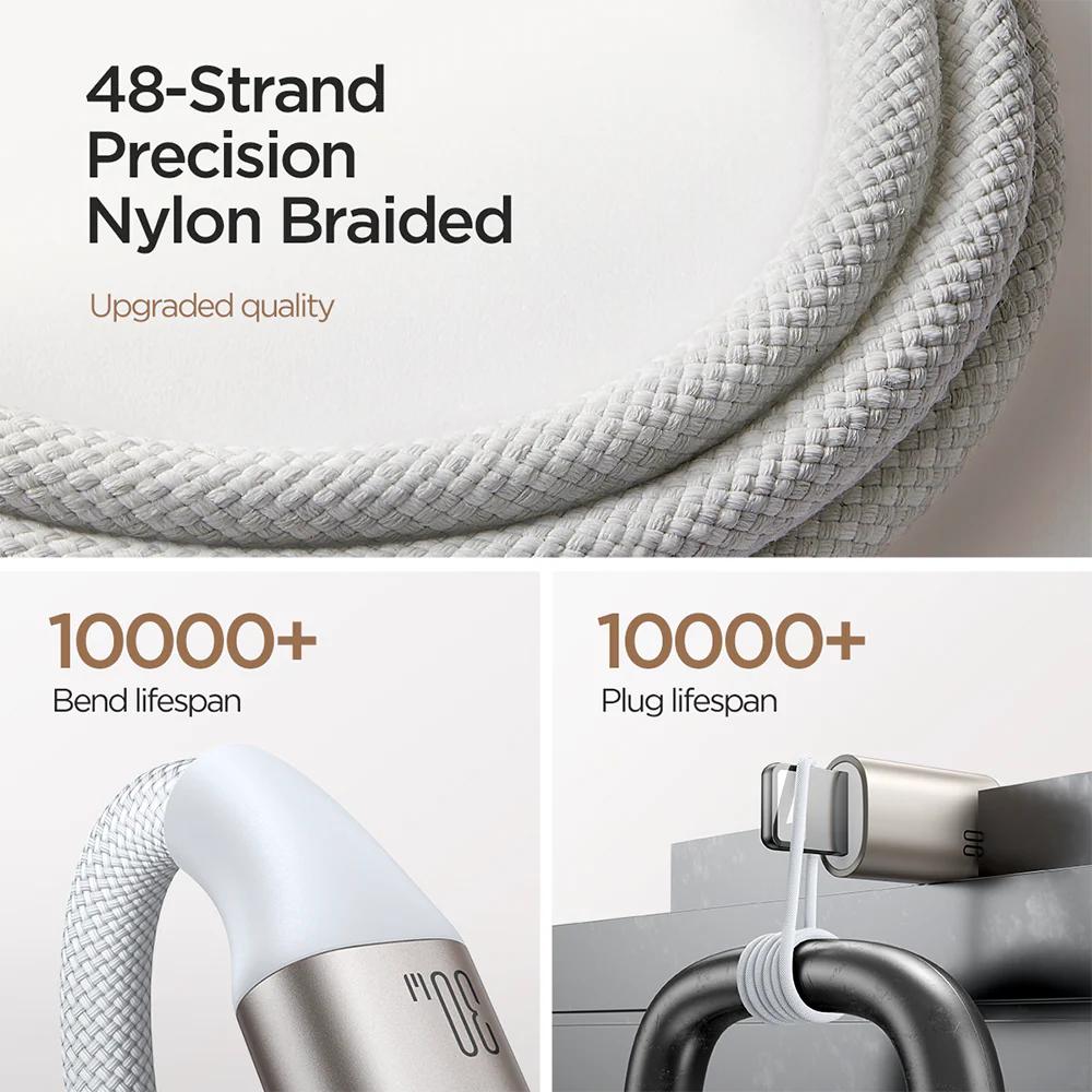 S-IW012 2-in-1 iP Watch Magnetic Charger+30W Fast Charging Cable (USB-C) 1.5m-White - Image 8