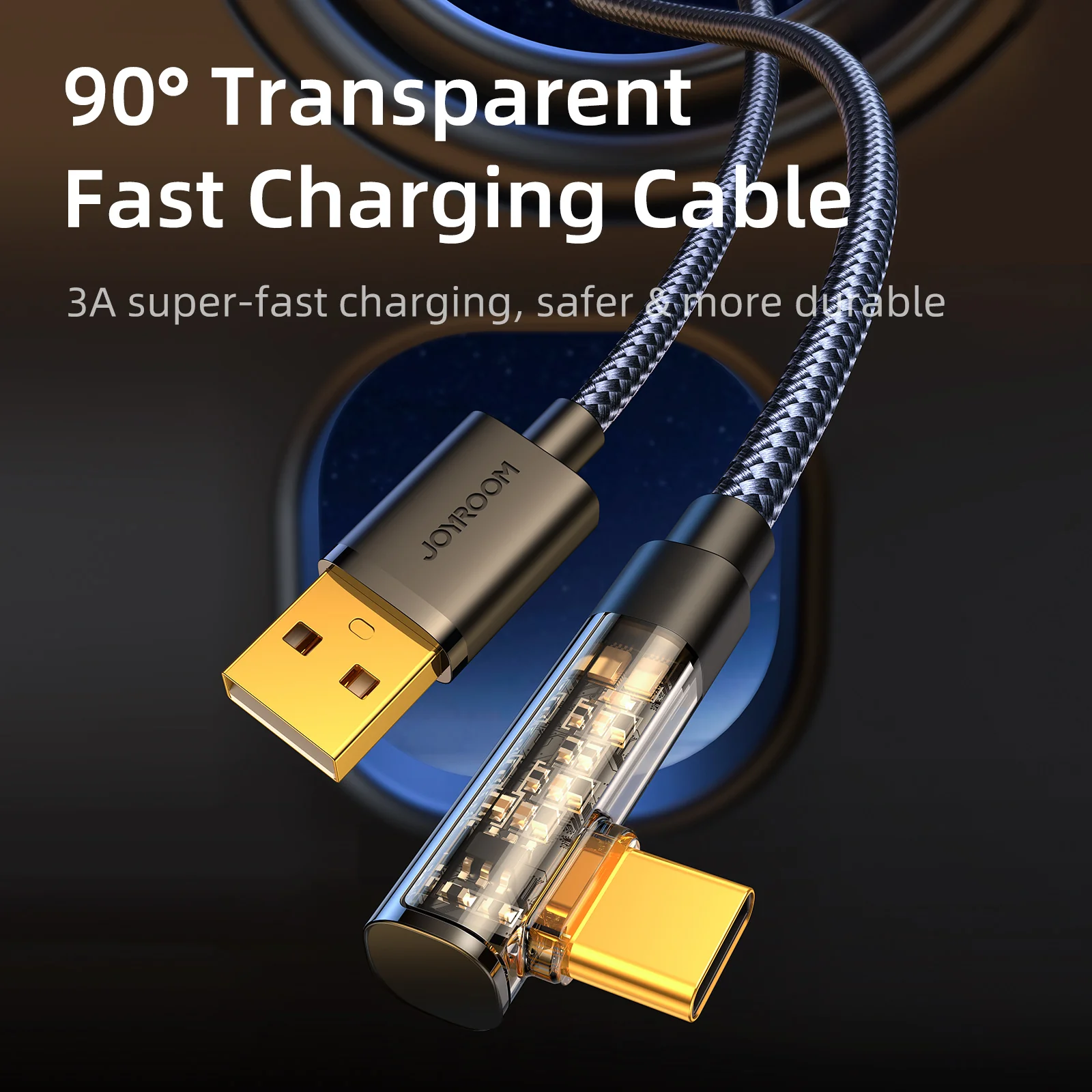 S-UL012A6/S-UC027A6 Gaming Transpartent Lightning/Type c cable - Image 4