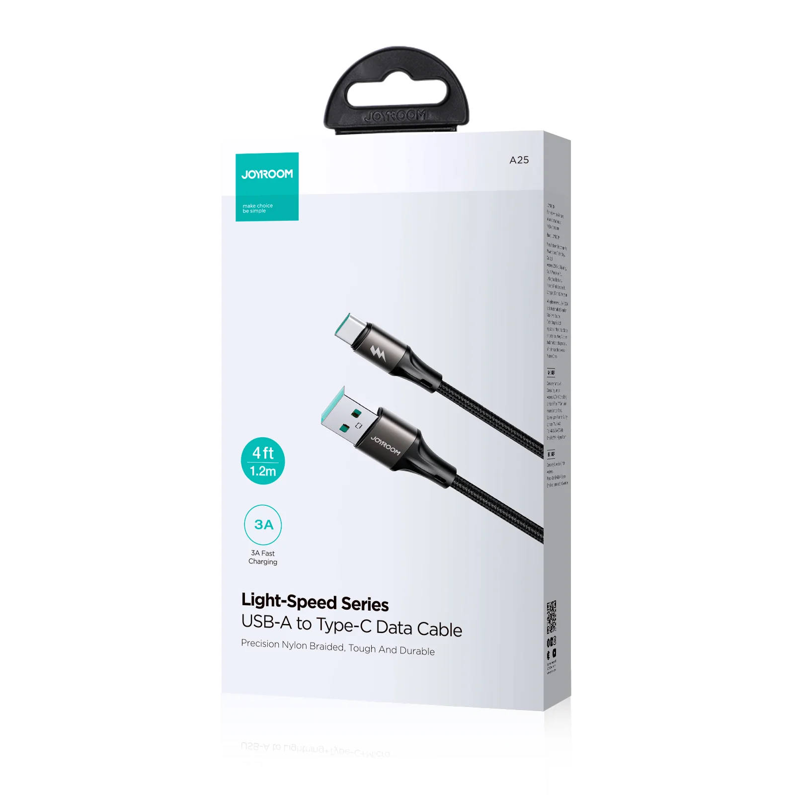 SA25-AC3/SA25-AL3/SA25-AM3 Flash-Charge Series 3A Fast Charging Data Cable ( Type-C/Lightning/Micro)1.2M/2M - Image 7
