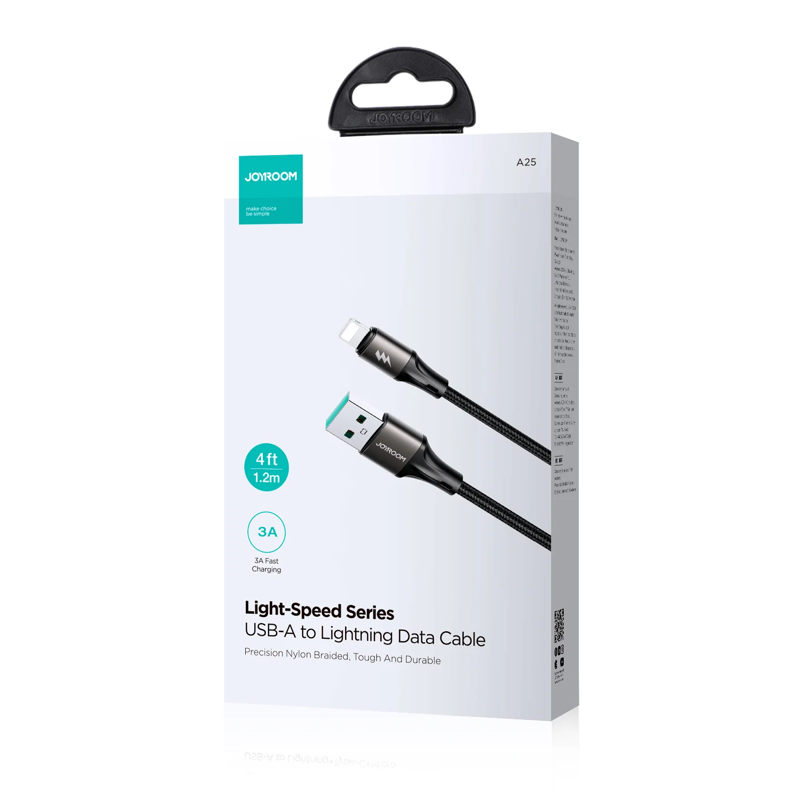SA25-AC3/SA25-AL3/SA25-AM3 Flash-Charge Series 3A Fast Charging Data Cable ( Type-C/Lightning/Micro)1.2M/2M - Image 9