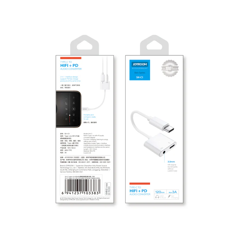 SH-C1 type-c to 3.5mm audio conversion cable/ type-c to  HIFI+PD Audio Converter - Image 4