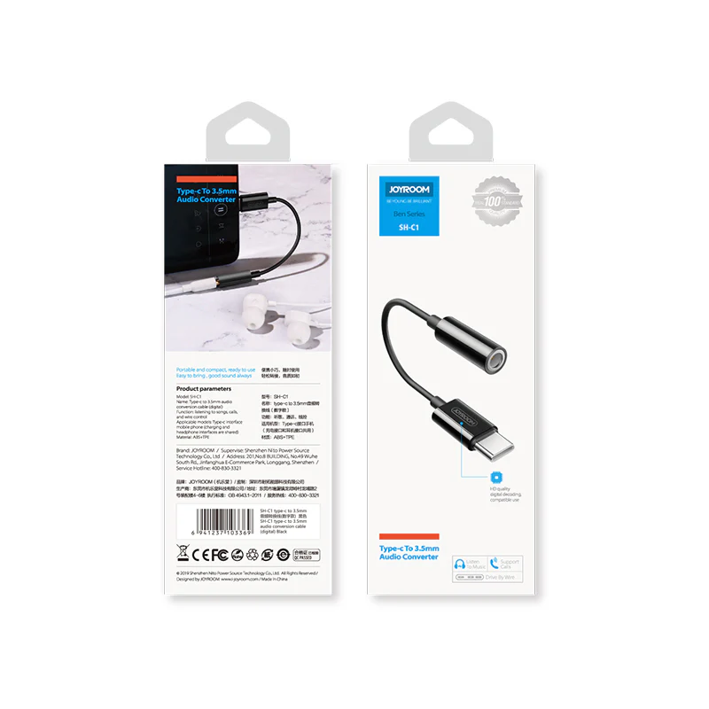 SH-C1 type-c to 3.5mm audio conversion cable/ type-c to  HIFI+PD Audio Converter - Image 5