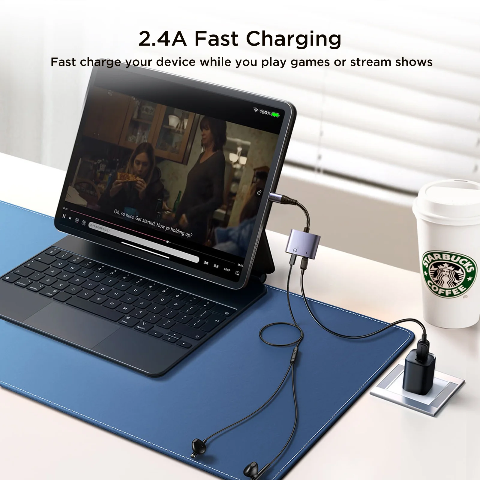 SY-L02 Audio-Transfer Series 2-in-1 Audio Adapter (Lightning to Dual Lightning)-Black - Image 5