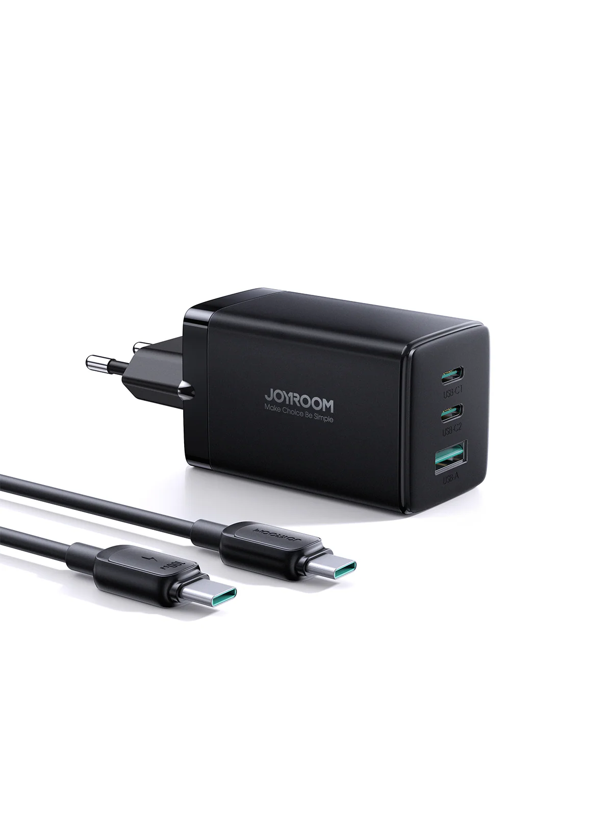 TCG01 GaN Ultra 65W 2C1A Fast Charger+100W C to C Cable 1.2m-UK/EU - Image 2