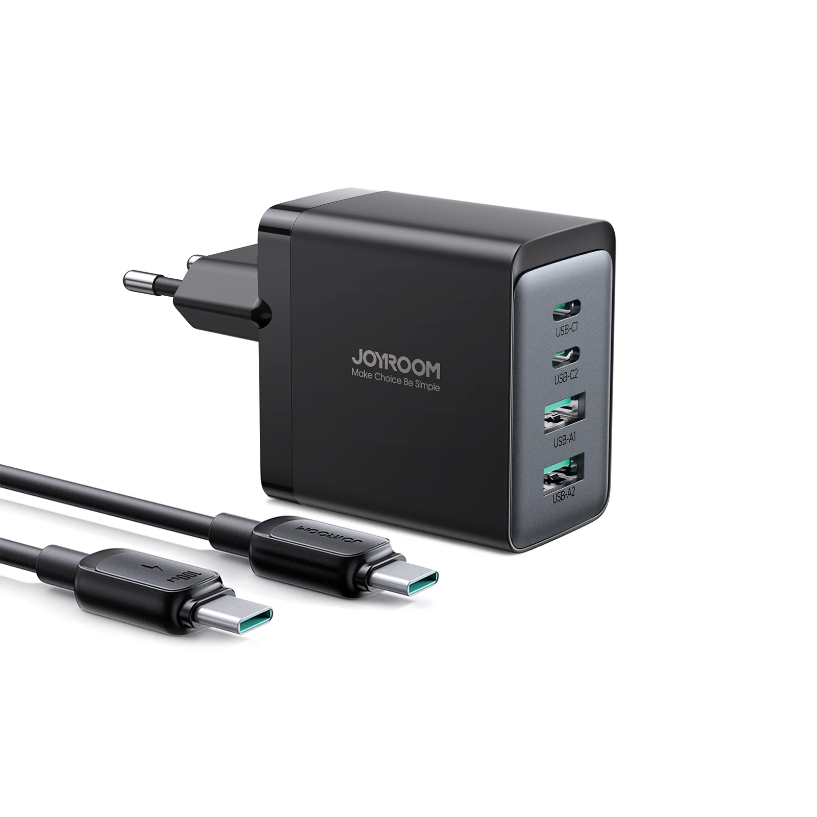 TCG02 GaN Ultra 67W 2C2A Fast Charger+100W C to C Cable 1.2m-UK/EU